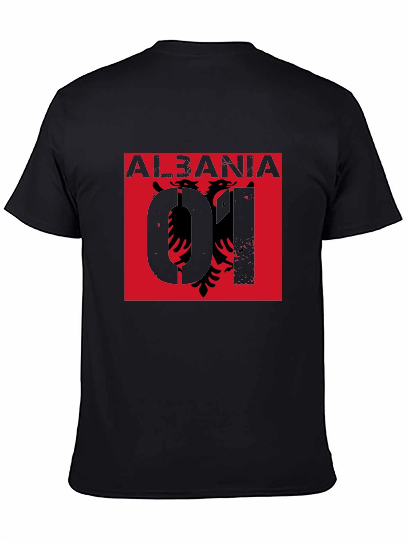 Albania Eagle Graphic Tee - Black Short Sleeve