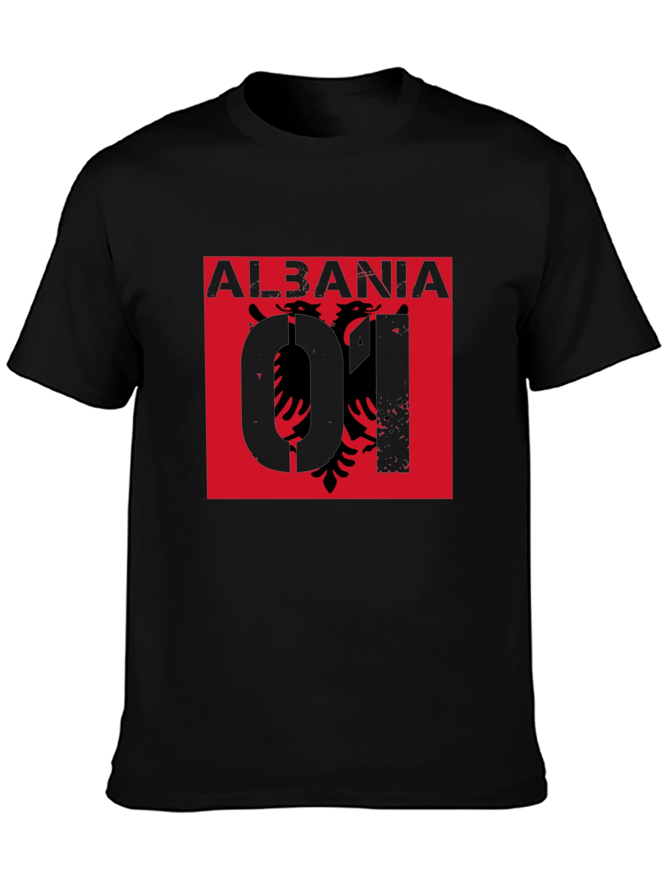 Albania Eagle Graphic Tee - Black Short Sleeve