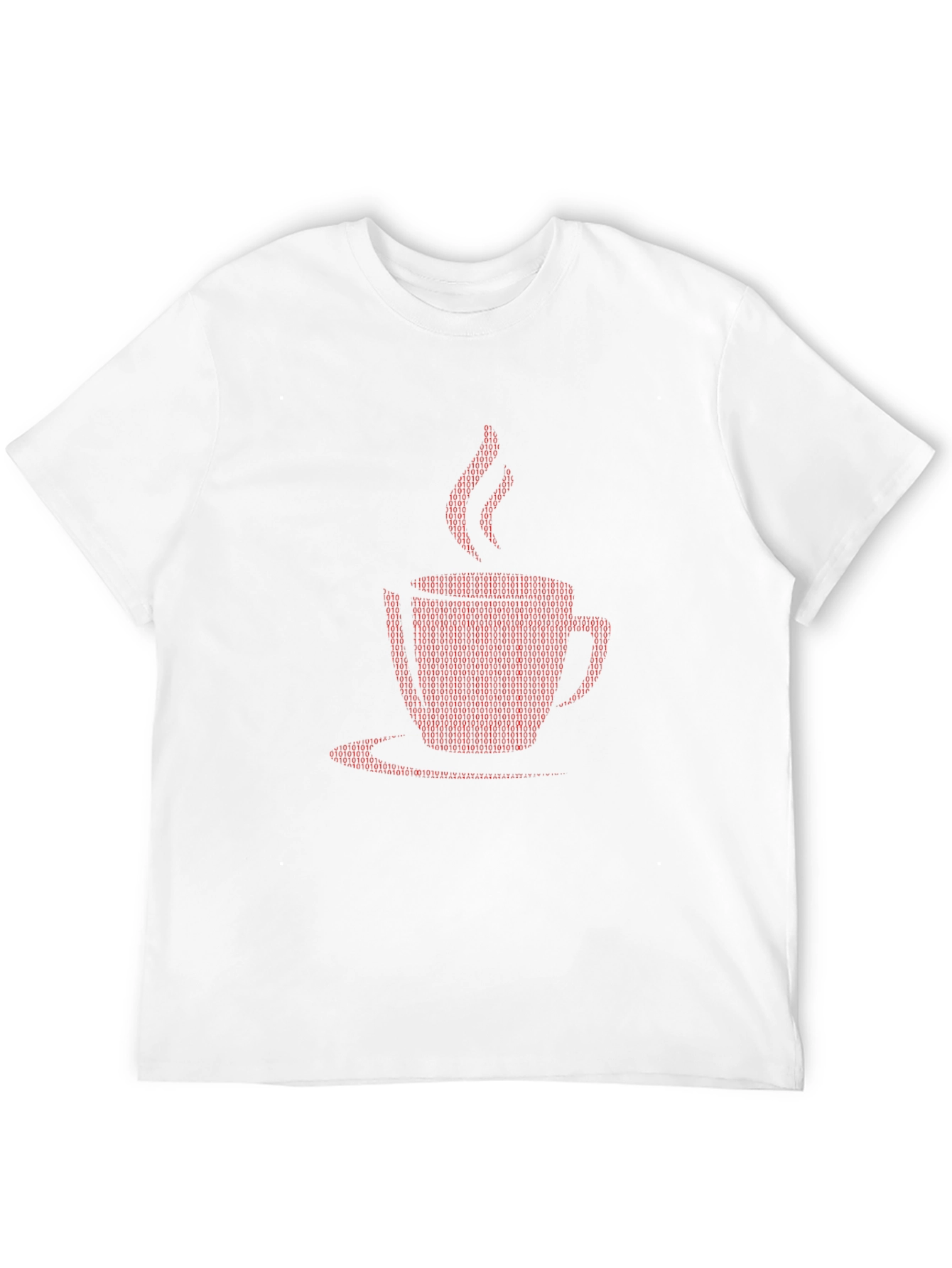 Binary Code Coffee Cup Graphic Tee - Geek Chic