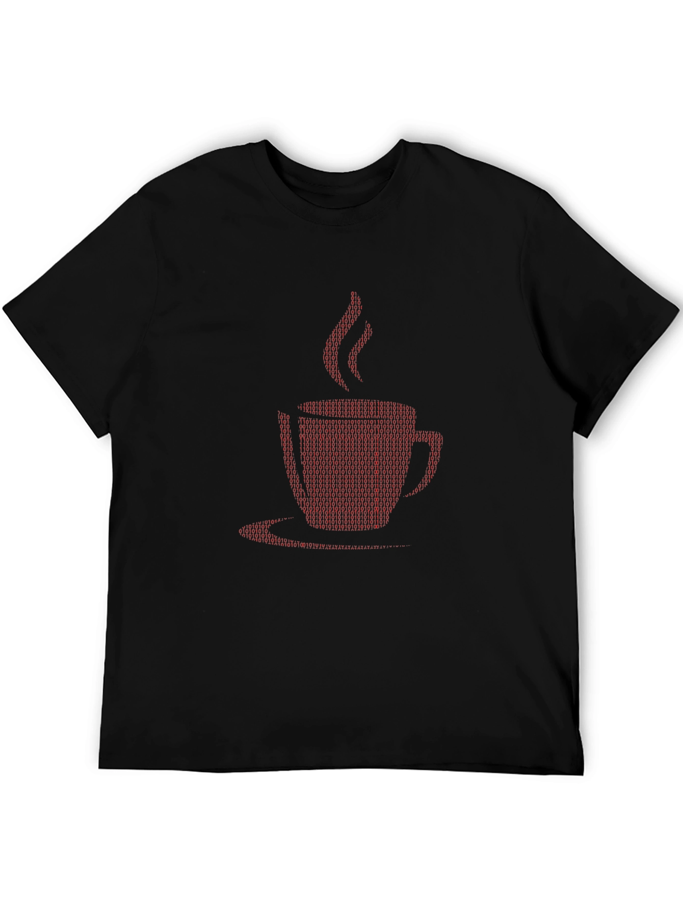 Binary Code Coffee Cup Graphic Tee - Geek Chic