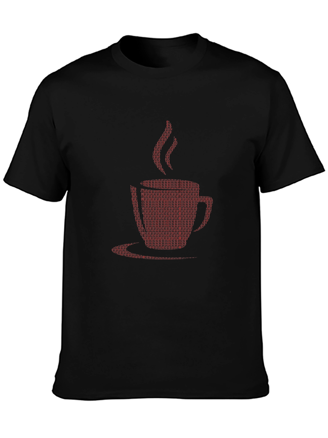 Binary Code Coffee Cup Graphic Tee - Geek Chic