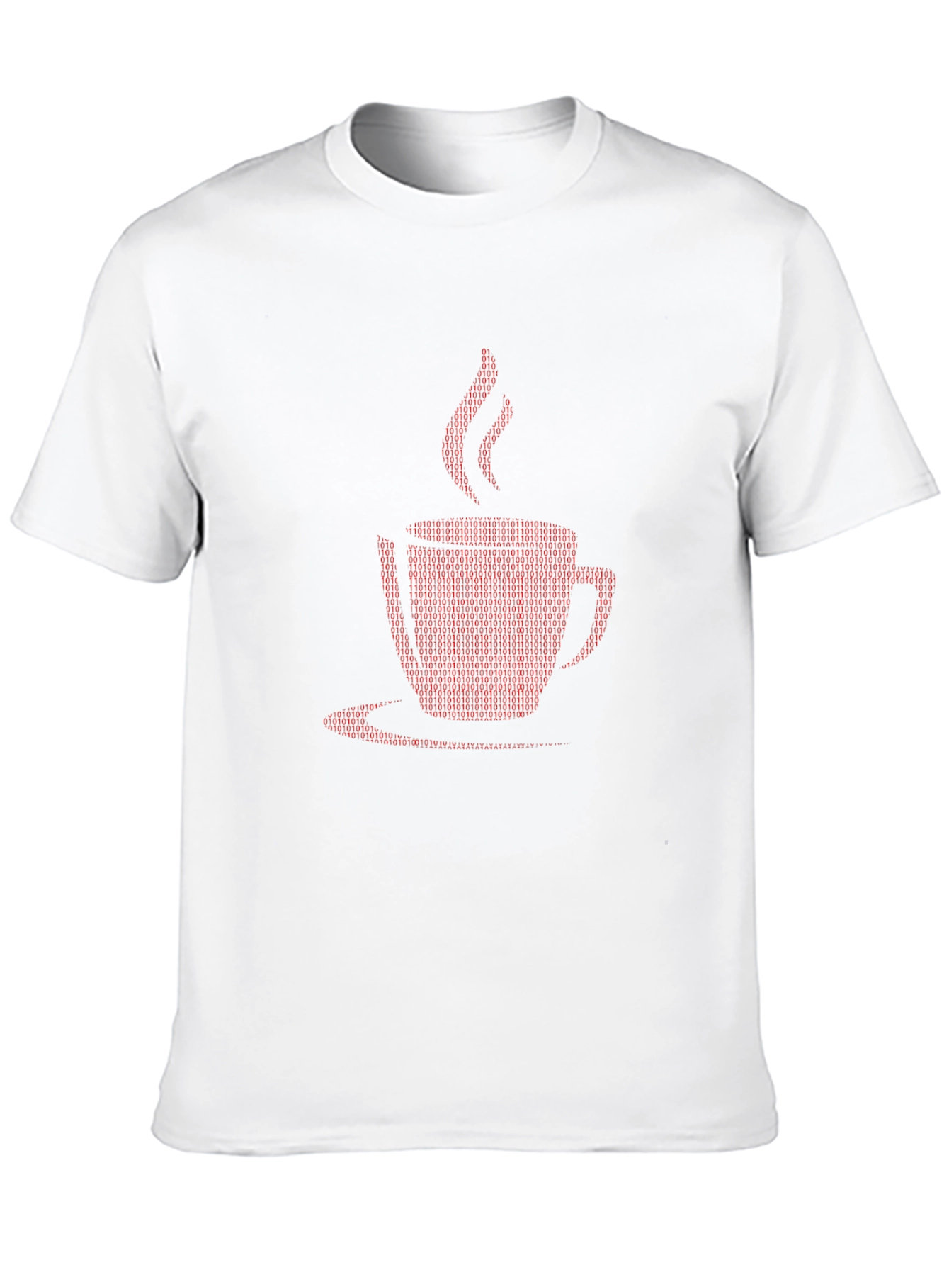 Binary Code Coffee Cup Graphic Tee - Geek Chic