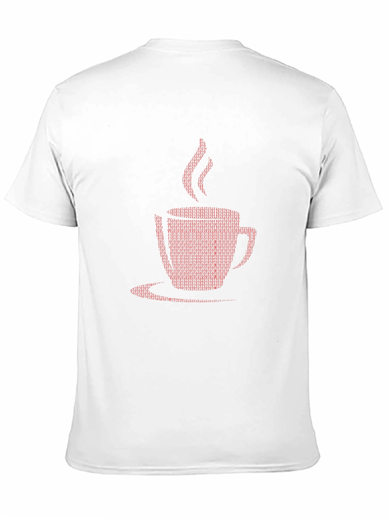Binary Code Coffee Cup Graphic Tee - Geek Chic