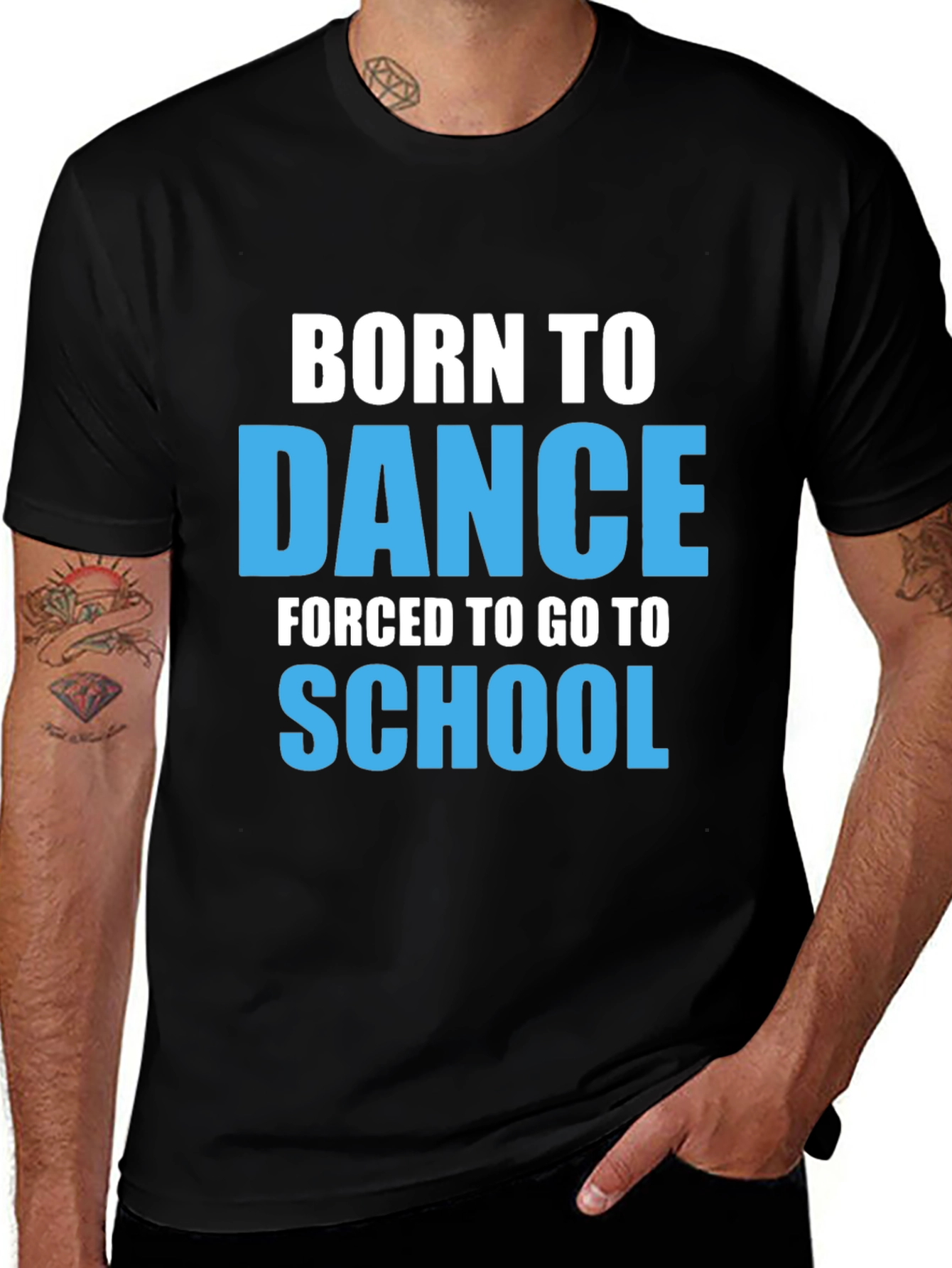 Born To Dance Black Graphic T-Shirt