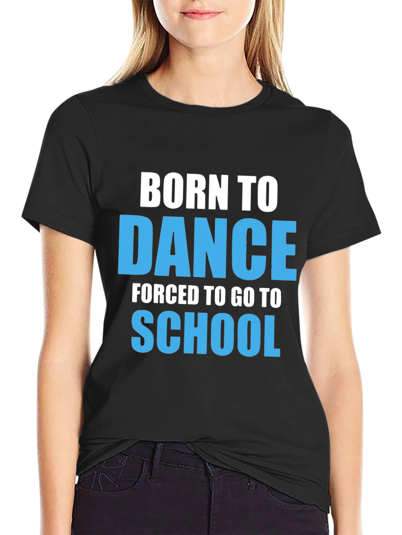 Born To Dance Black Graphic T-Shirt