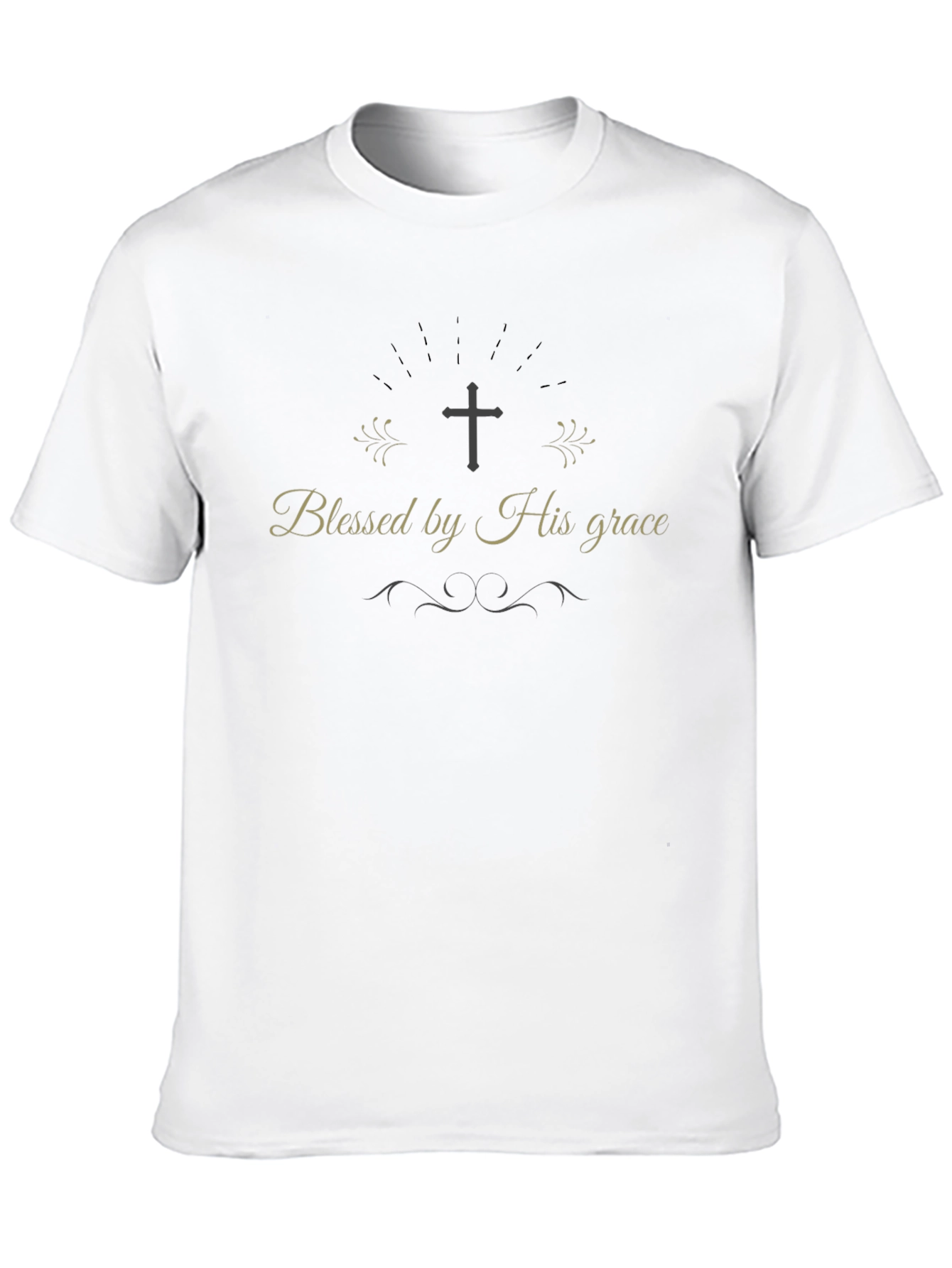 Blessed by His Grace Black T-Shirt