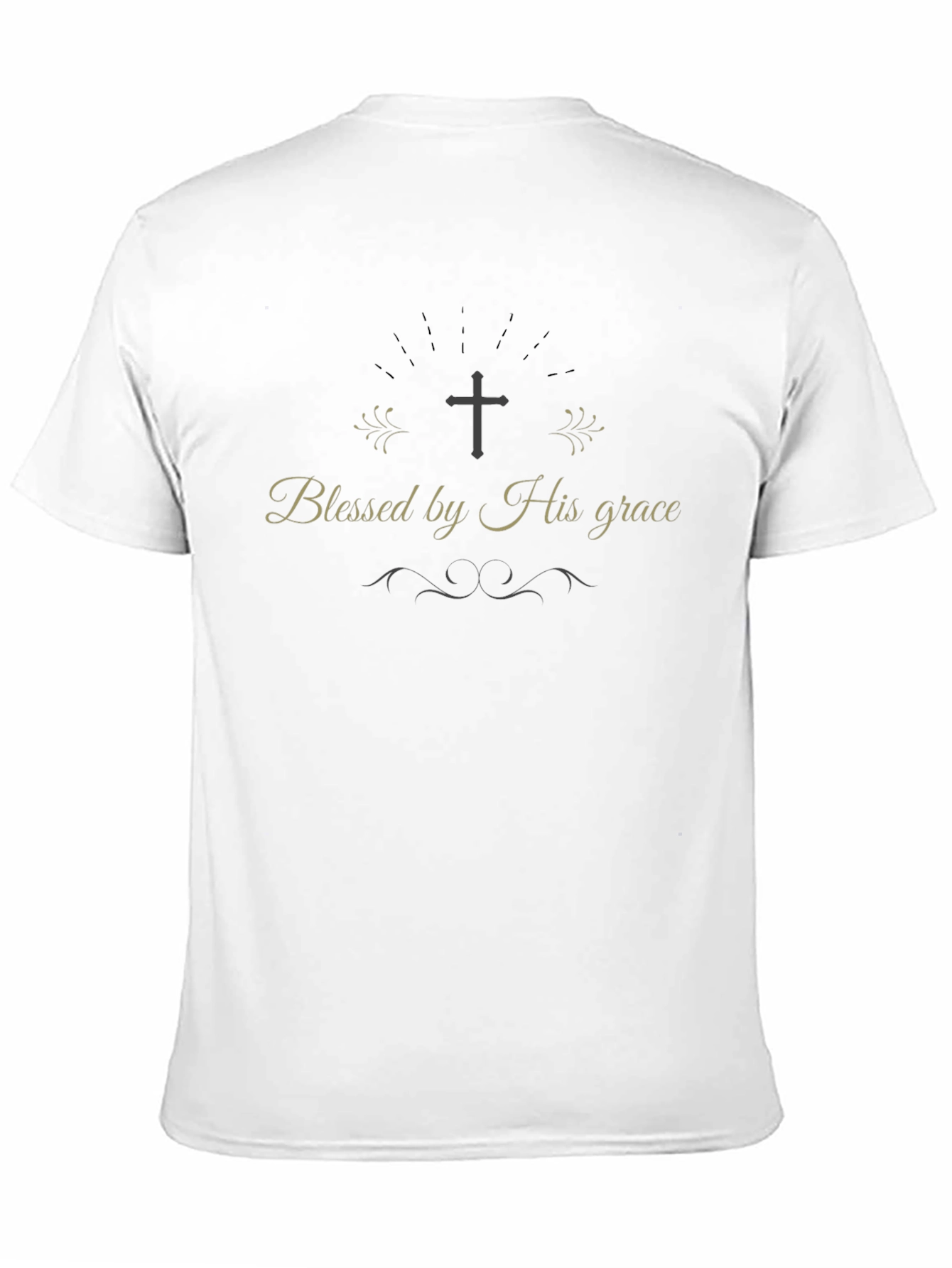 Blessed by His Grace Black T-Shirt