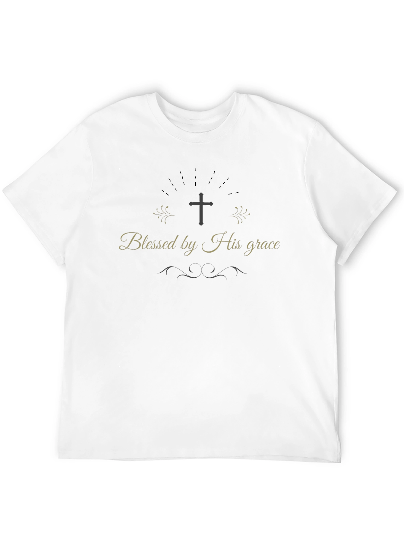Blessed by His Grace Black T-Shirt