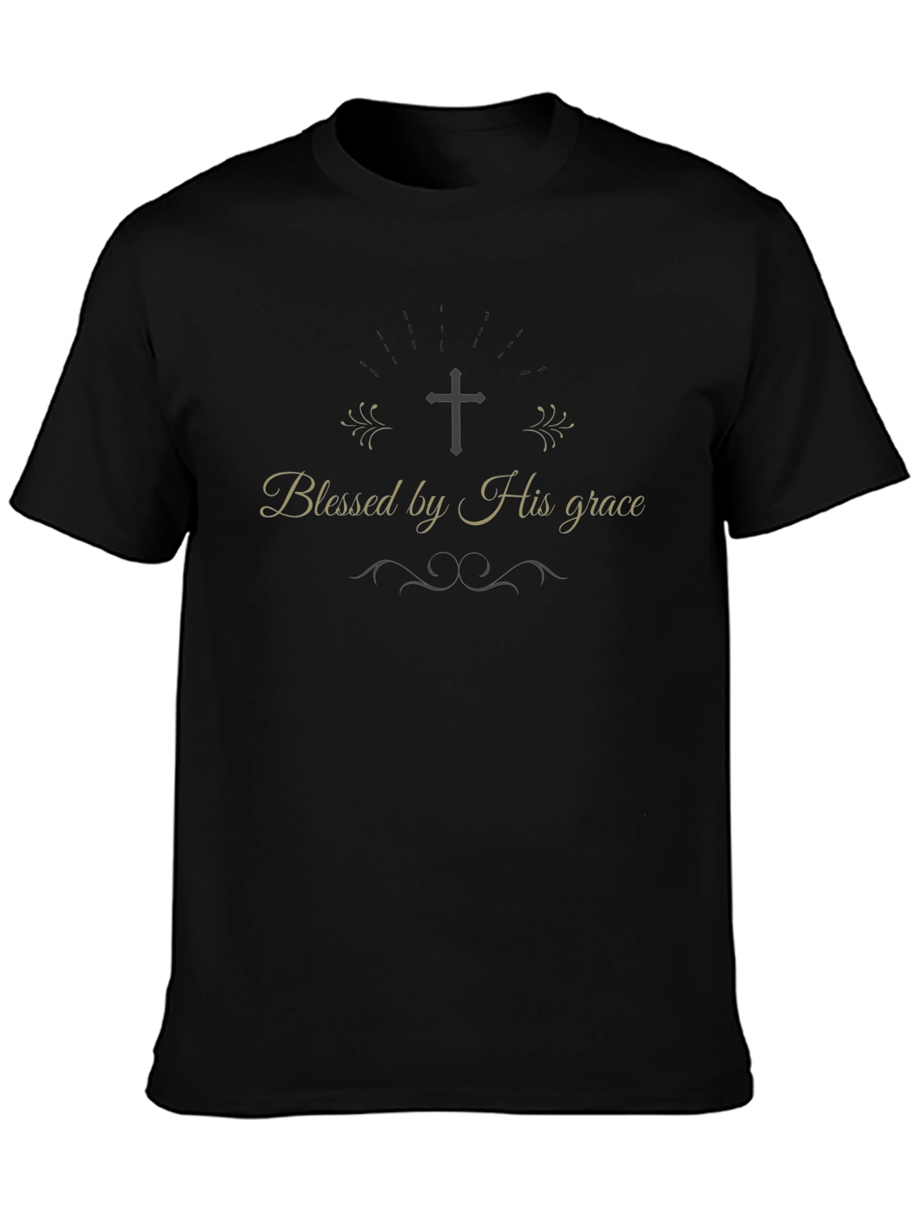 Blessed by His Grace Black T-Shirt