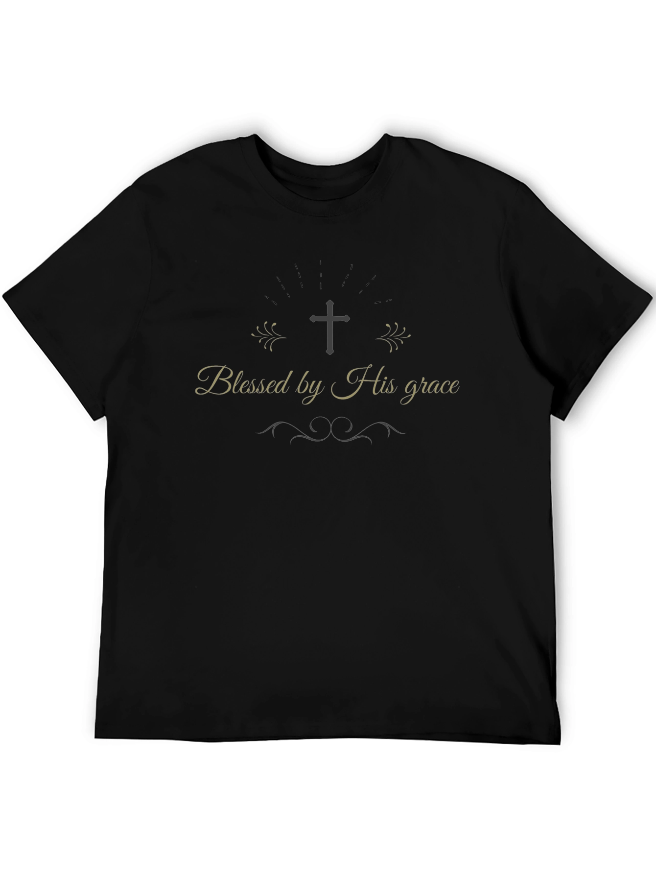 Blessed by His Grace Black T-Shirt