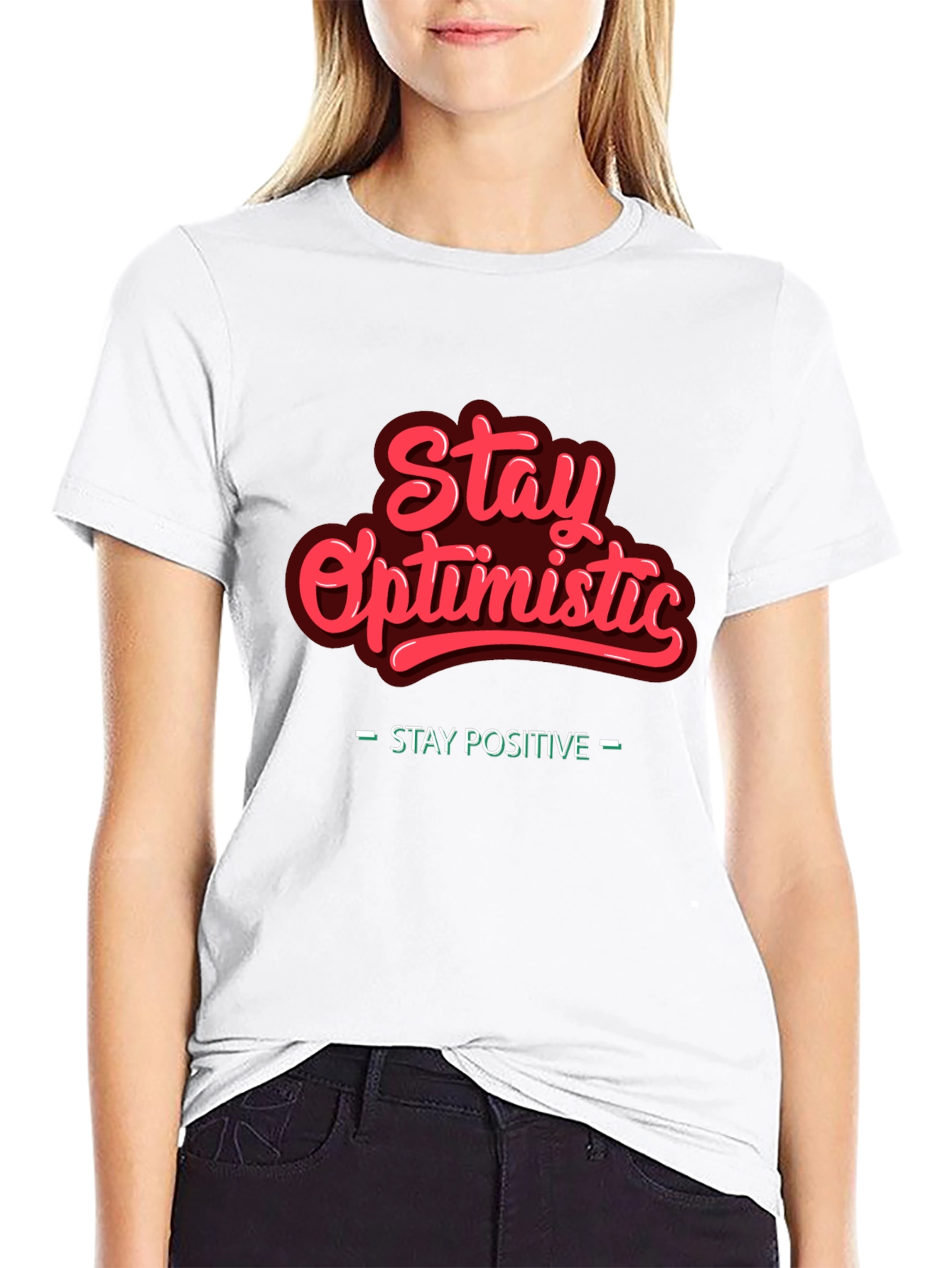 Stay Optimistic Graphic Tee - Positive Vibes T-Shirt