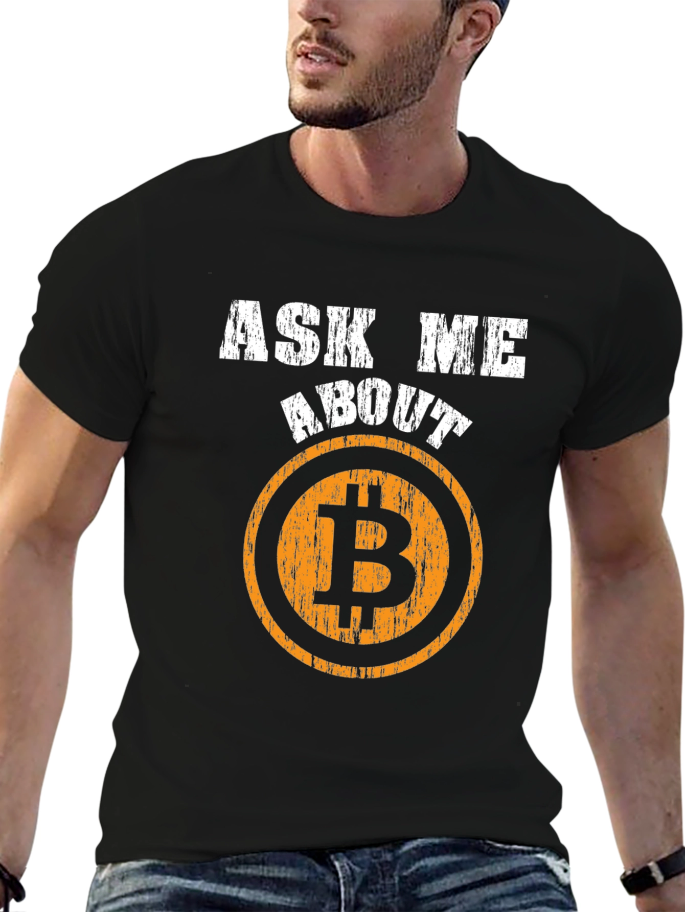 Ask Me About Bitcoin T-Shirt - Crypto Currency Tee