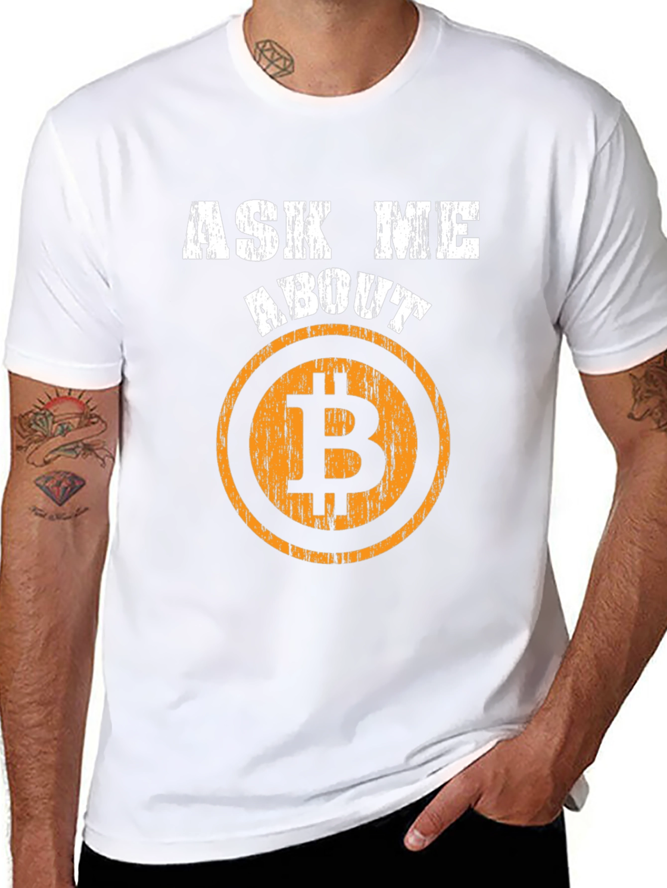 Ask Me About Bitcoin T-Shirt - Crypto Currency Tee