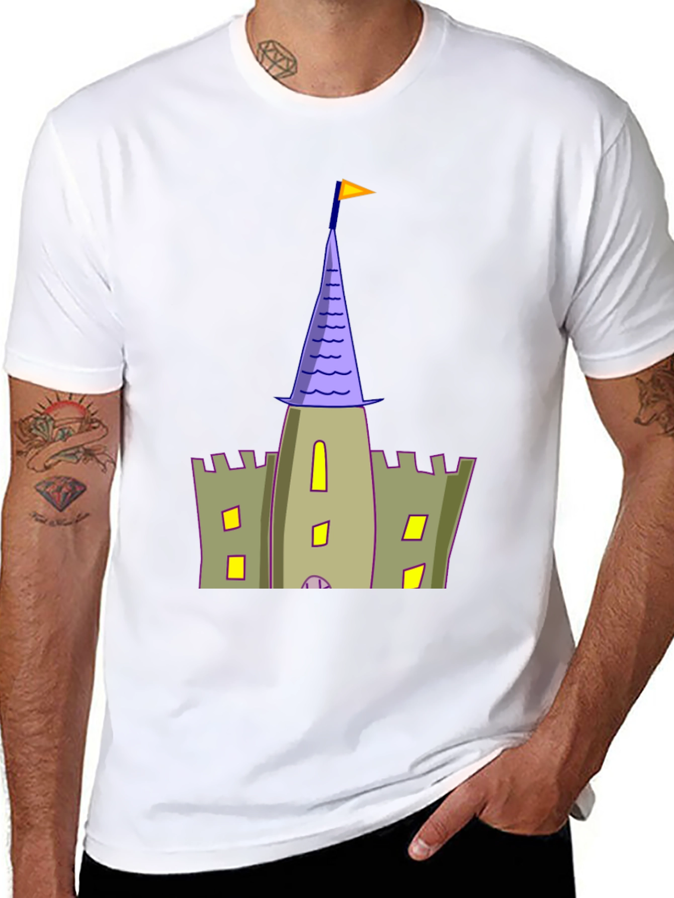 Castle Tower T-Shirt - Black