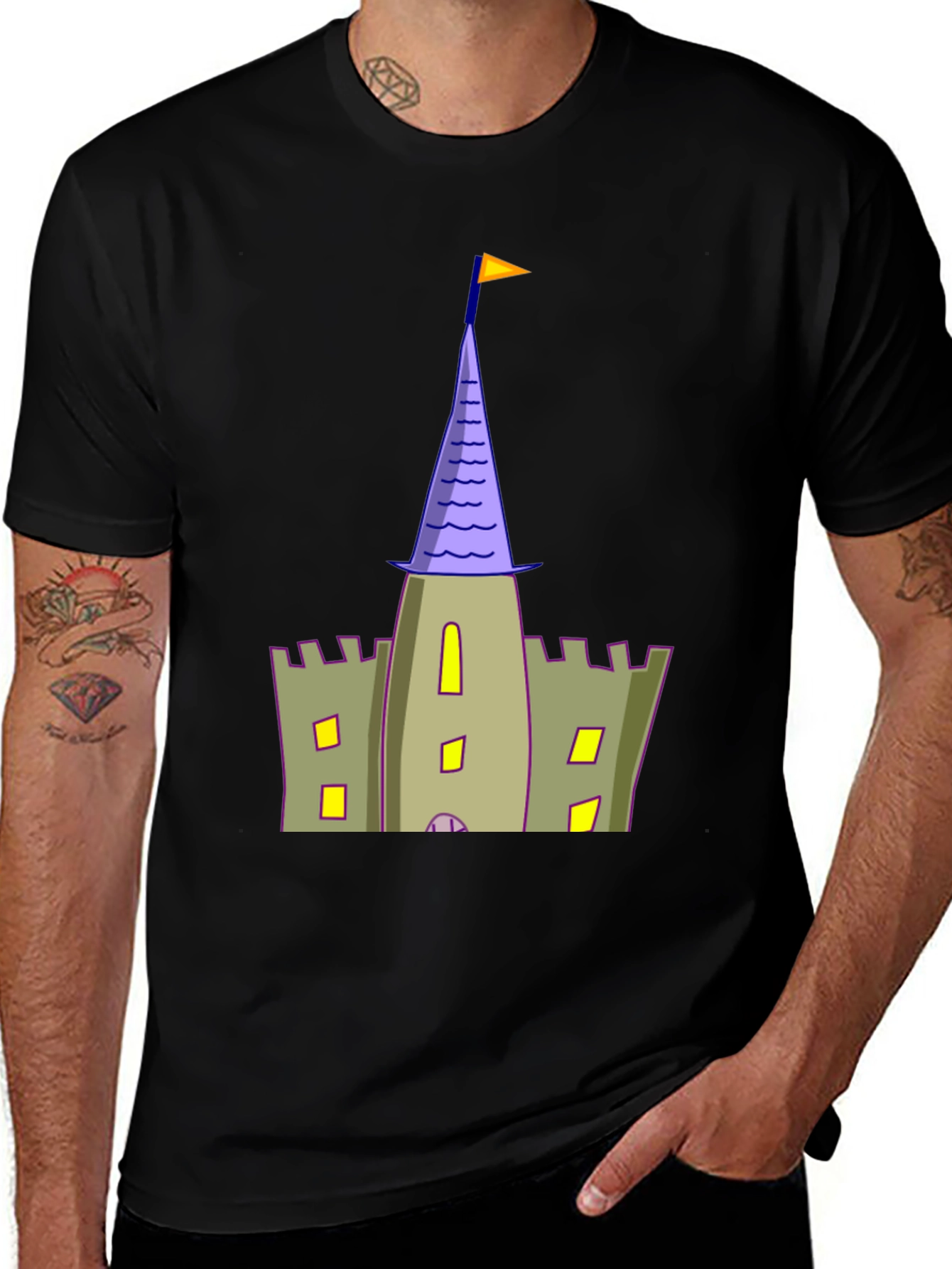 Castle Tower T-Shirt - Black