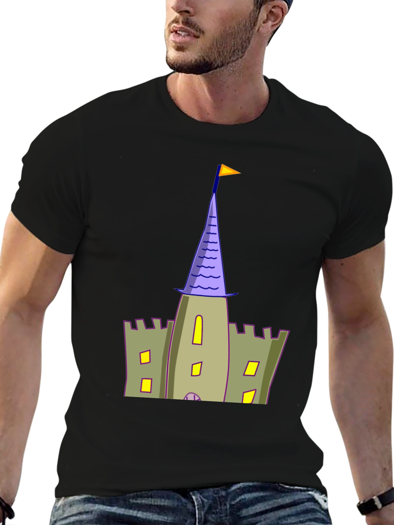 Castle Tower T-Shirt - Black