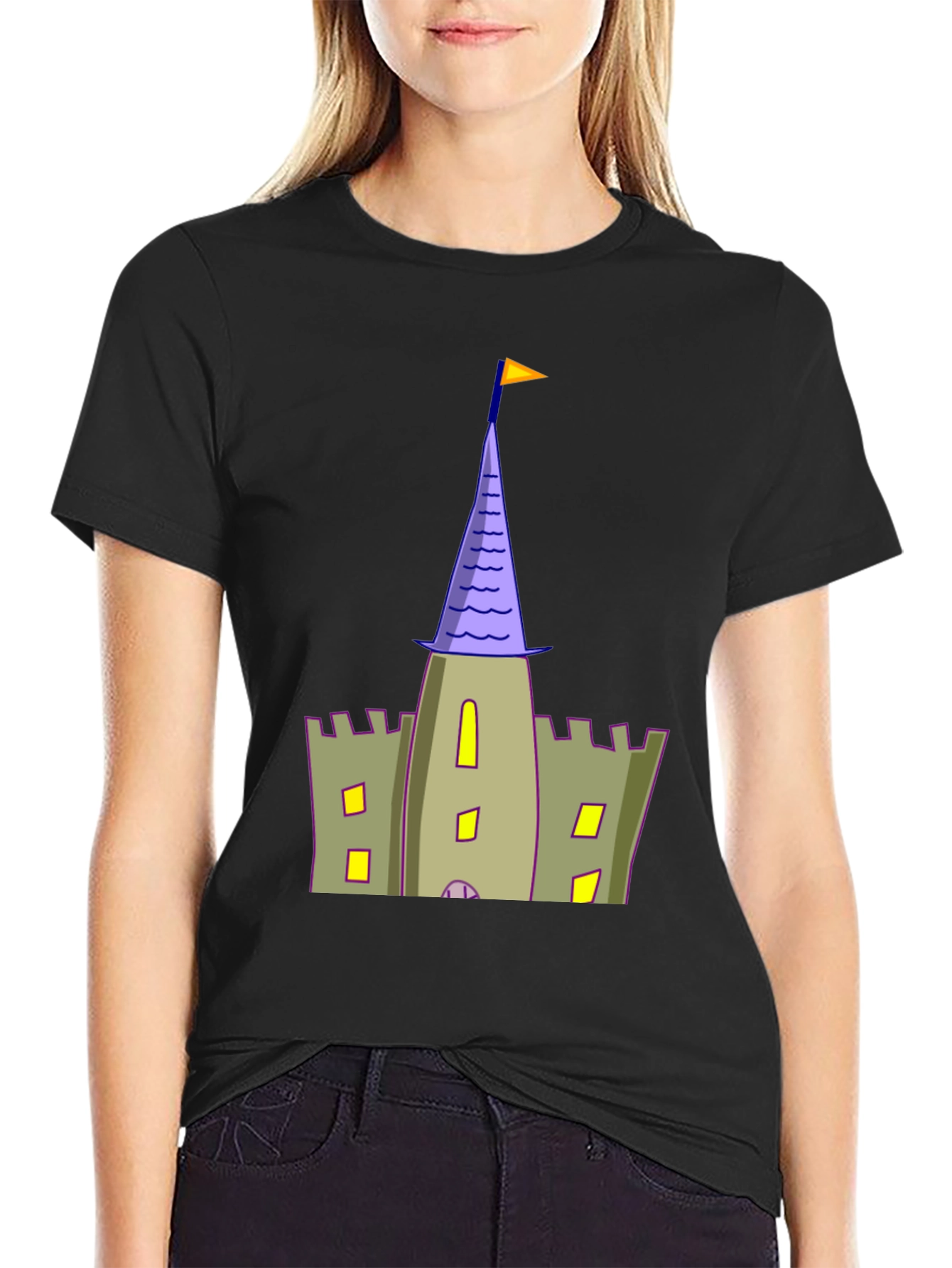 Castle Tower T-Shirt - Black