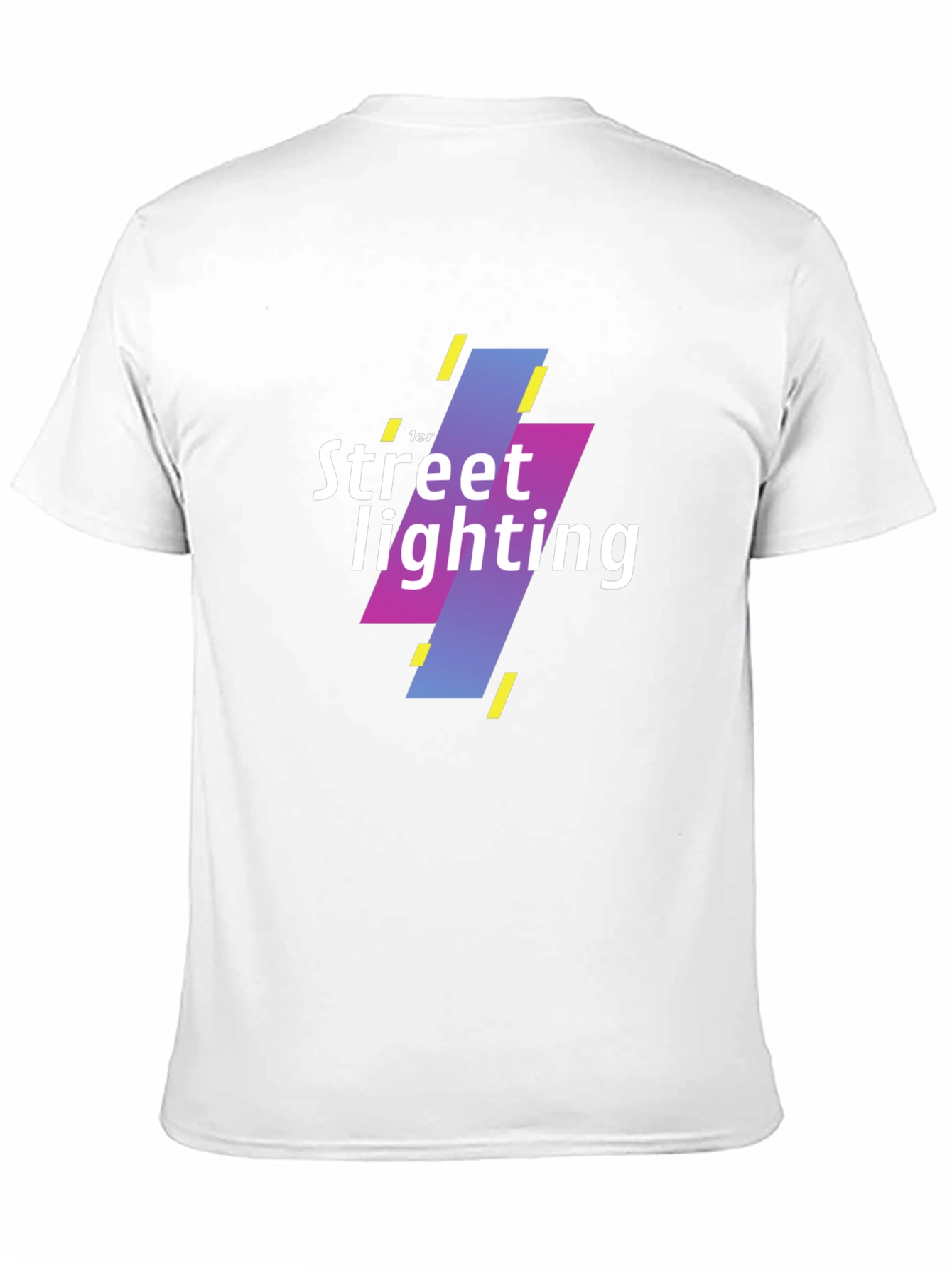 Street Lighting Graphic Tee - Modern Black T-Shirt