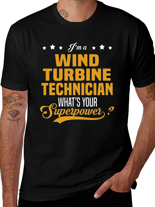 Wind Turbine Technician Superpower T-Shirt