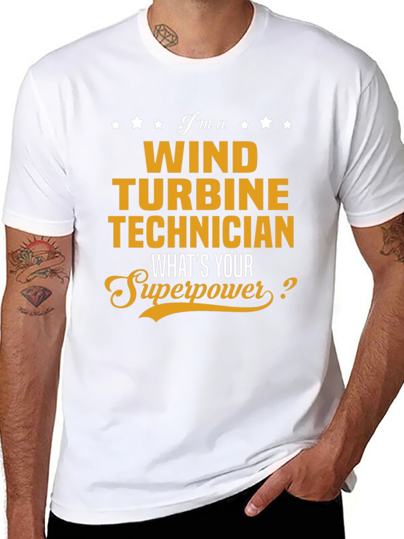 Wind Turbine Technician Superpower T-Shirt