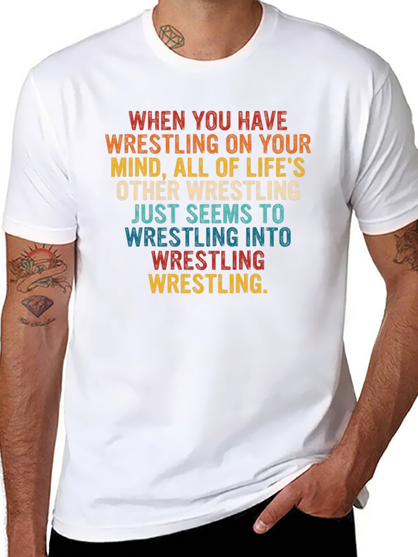 Wrestling Mindset Graphic Tee - Funny Sport T-Shirt