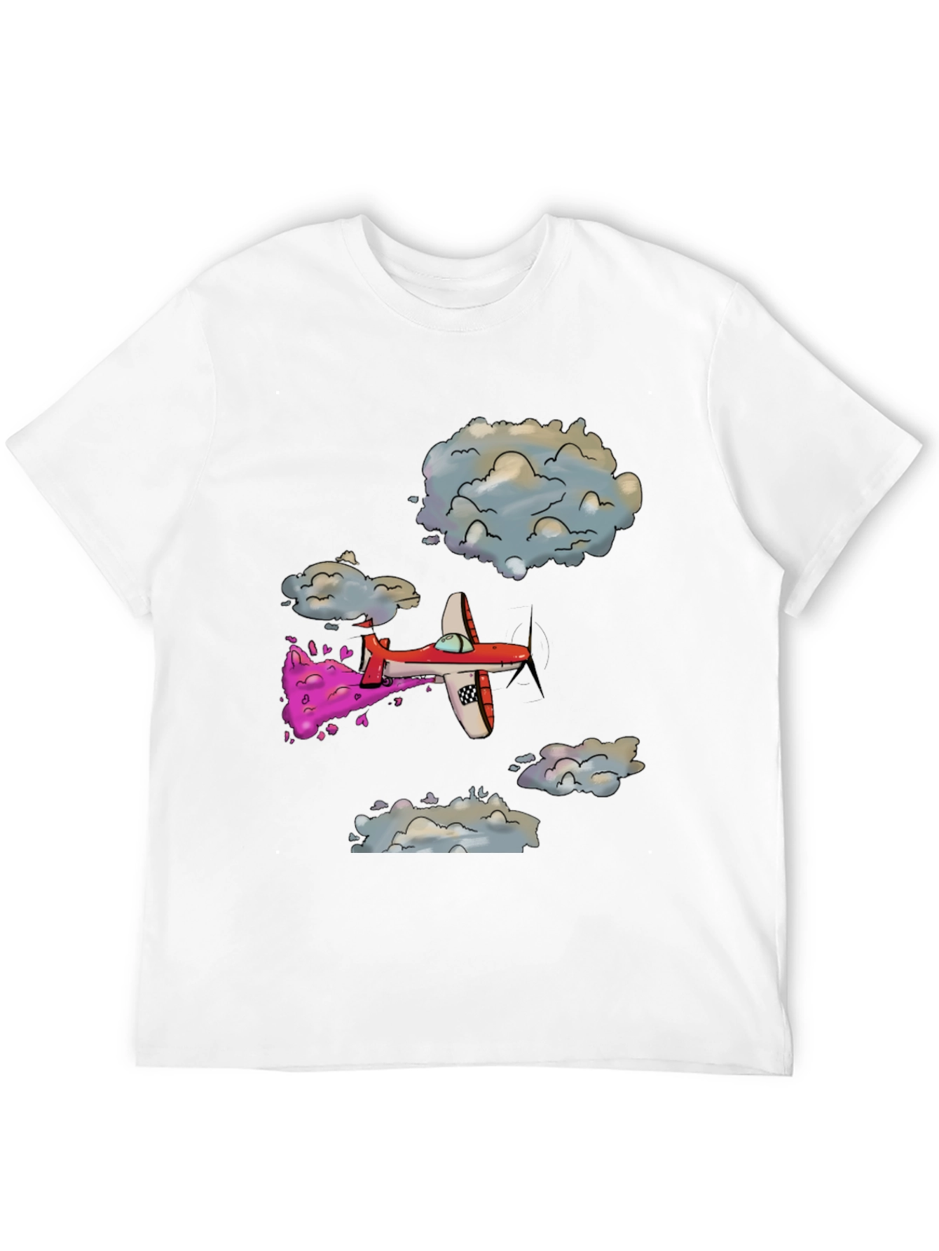 Cartoon Airplane Graphic Tee - Fly High in Style!