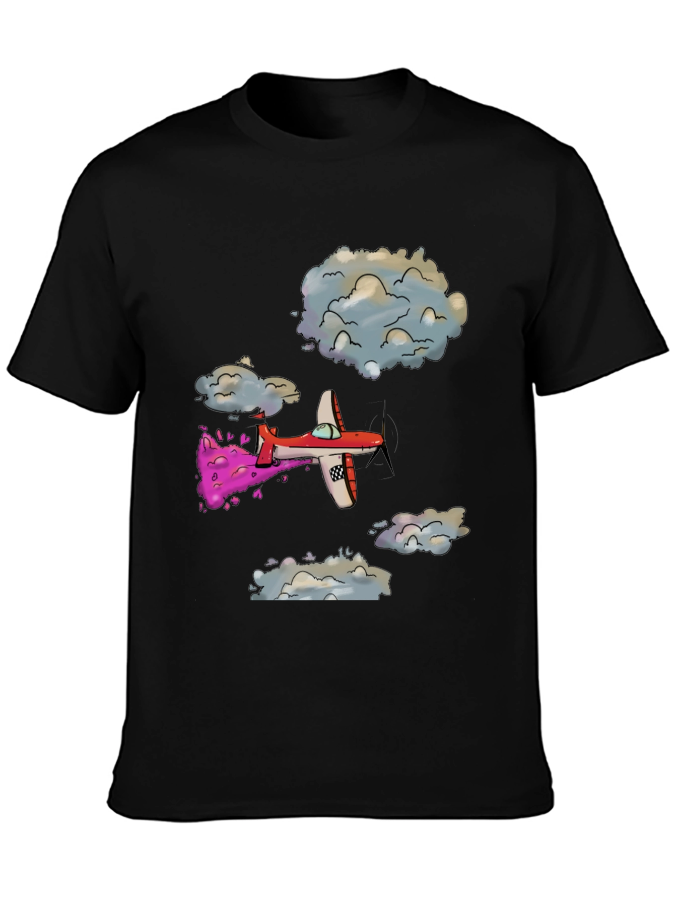 Cartoon Airplane Graphic Tee - Fly High in Style!