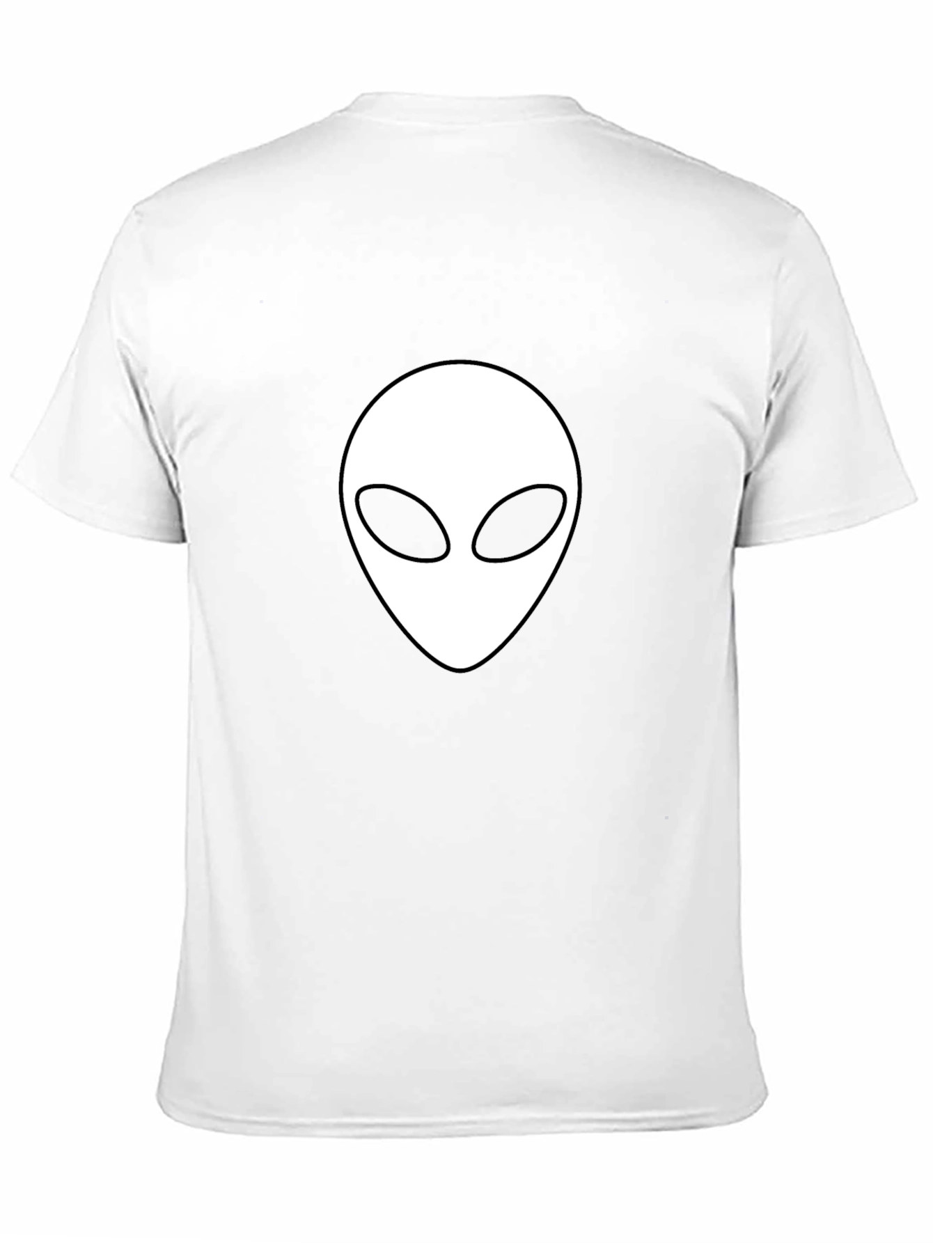 Alien Head Graphic Tee - Black Cotton T-Shirt