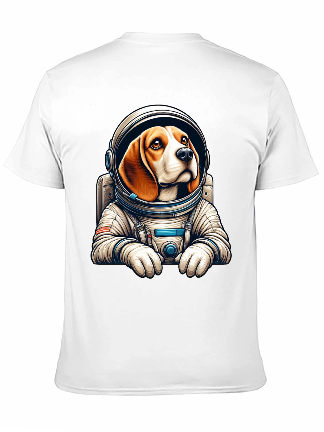Astronaut Beagle Black T-Shirt