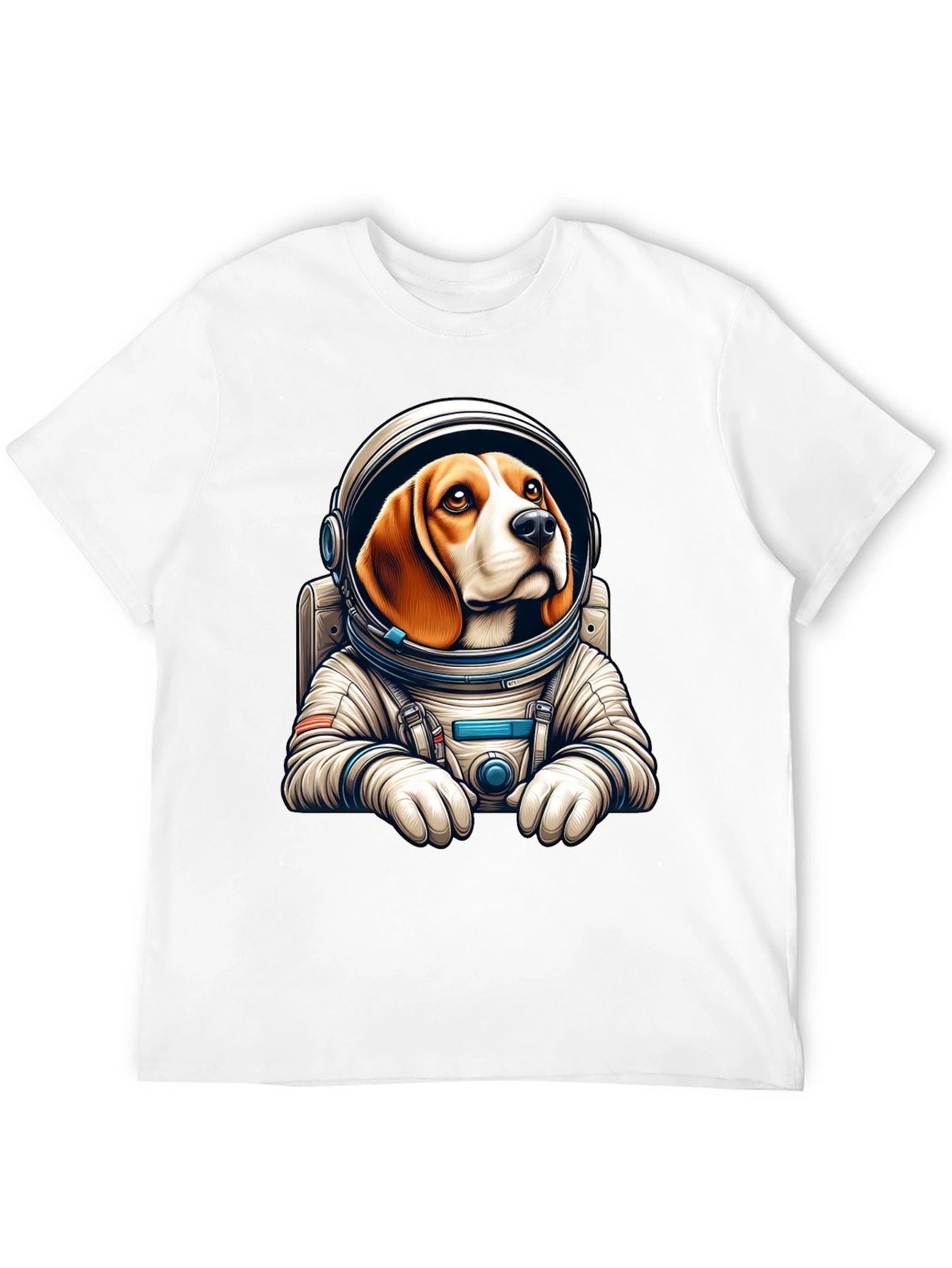 Astronaut Beagle Black T-Shirt