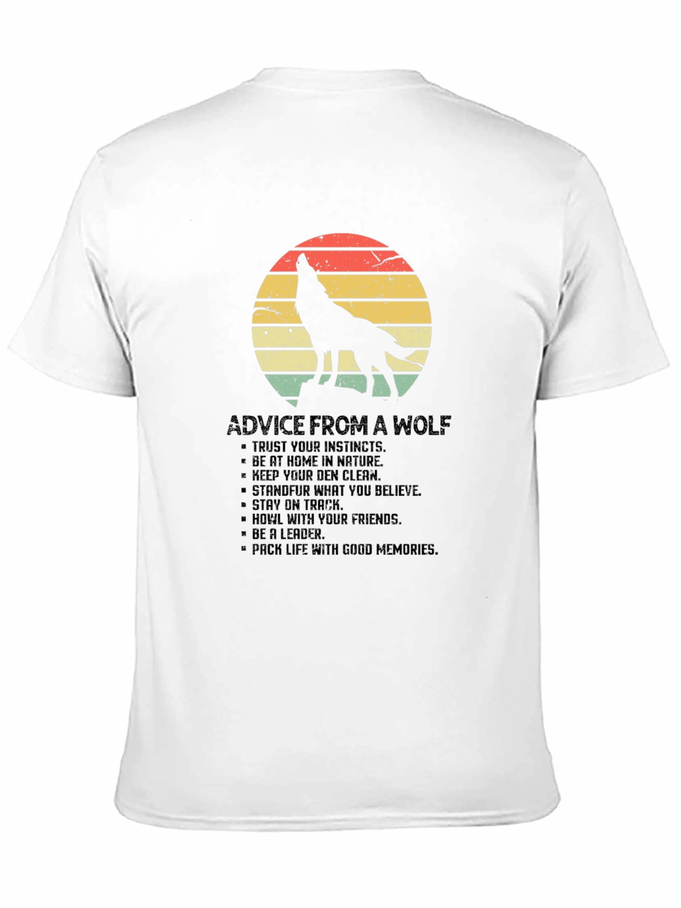 Wolf Advice Graphic Tee - Mens Black T-Shirt