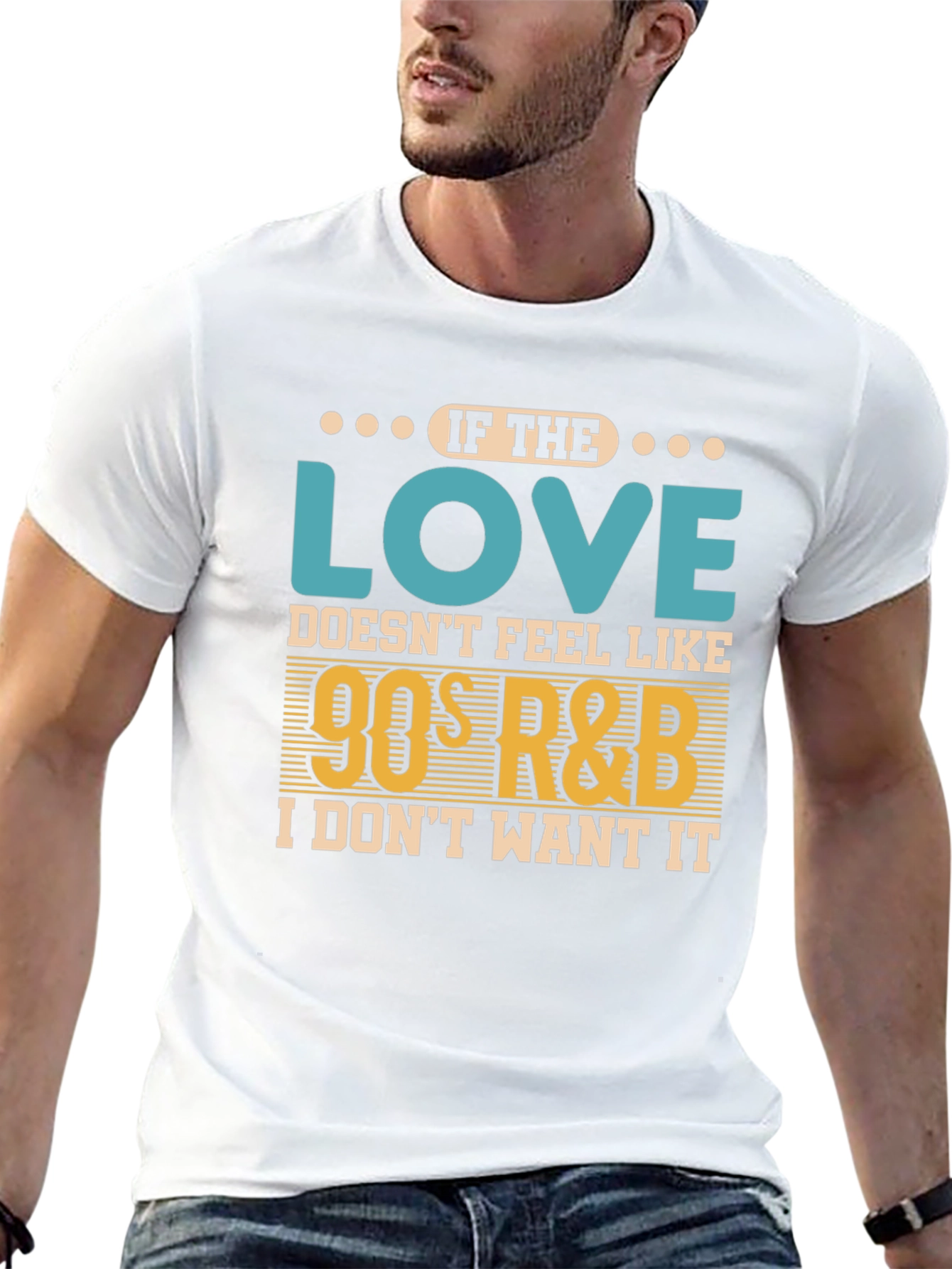 90s R&B Music Lover Black T-Shirt