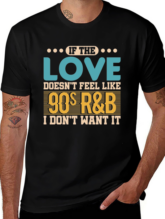 90s R&B Music Lover Black T-Shirt