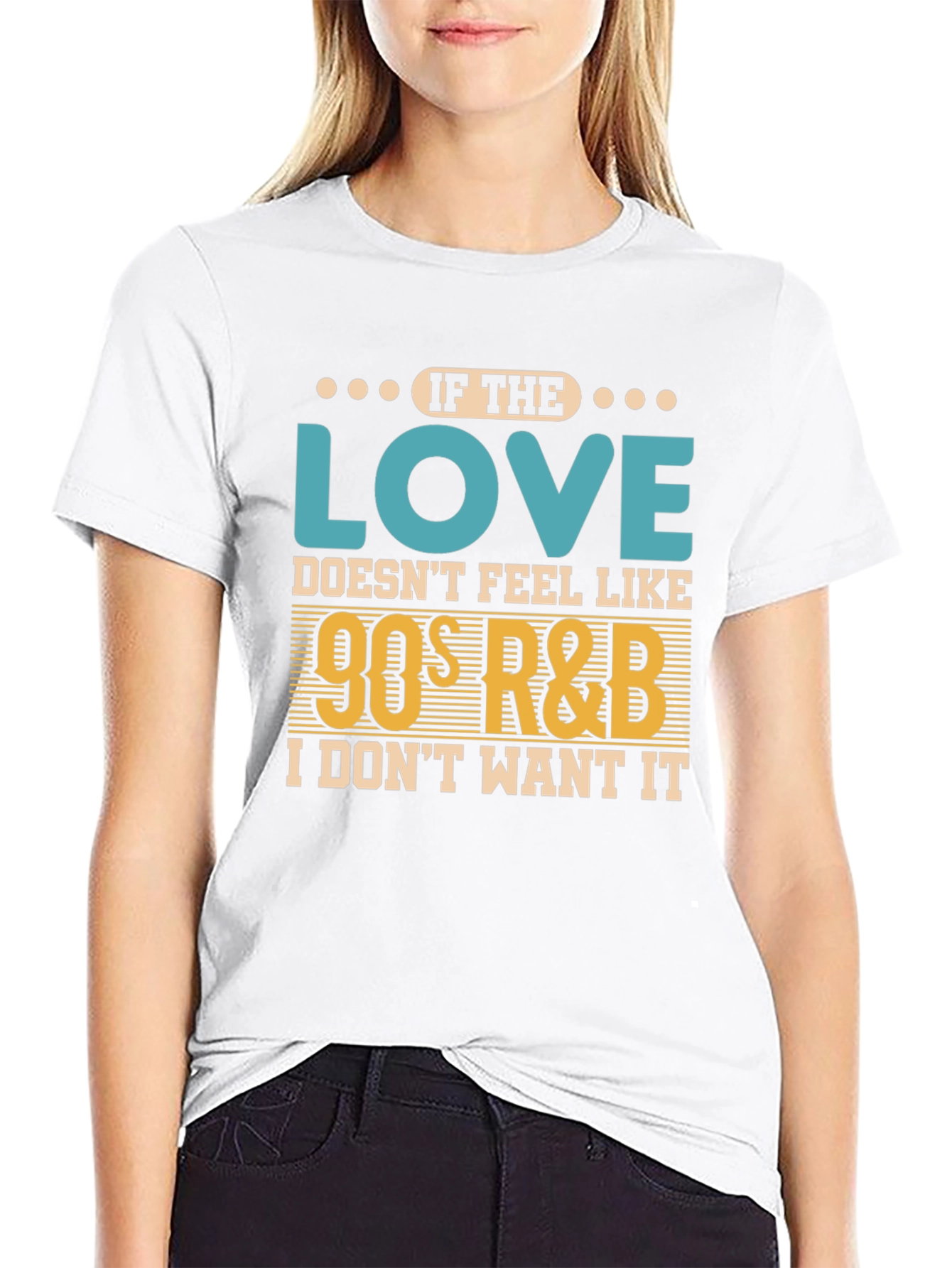 90s R&B Music Lover Black T-Shirt