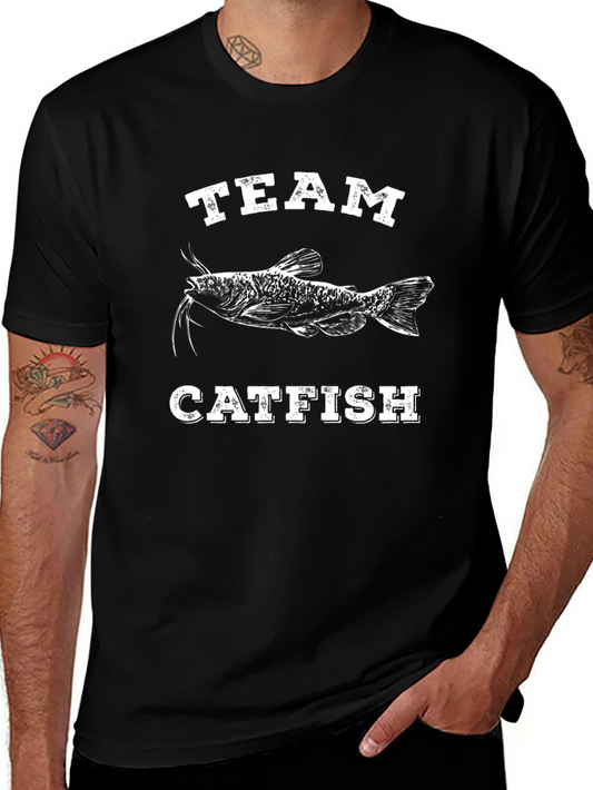 Team Catfish T-Shirt - Black Fishing Tee