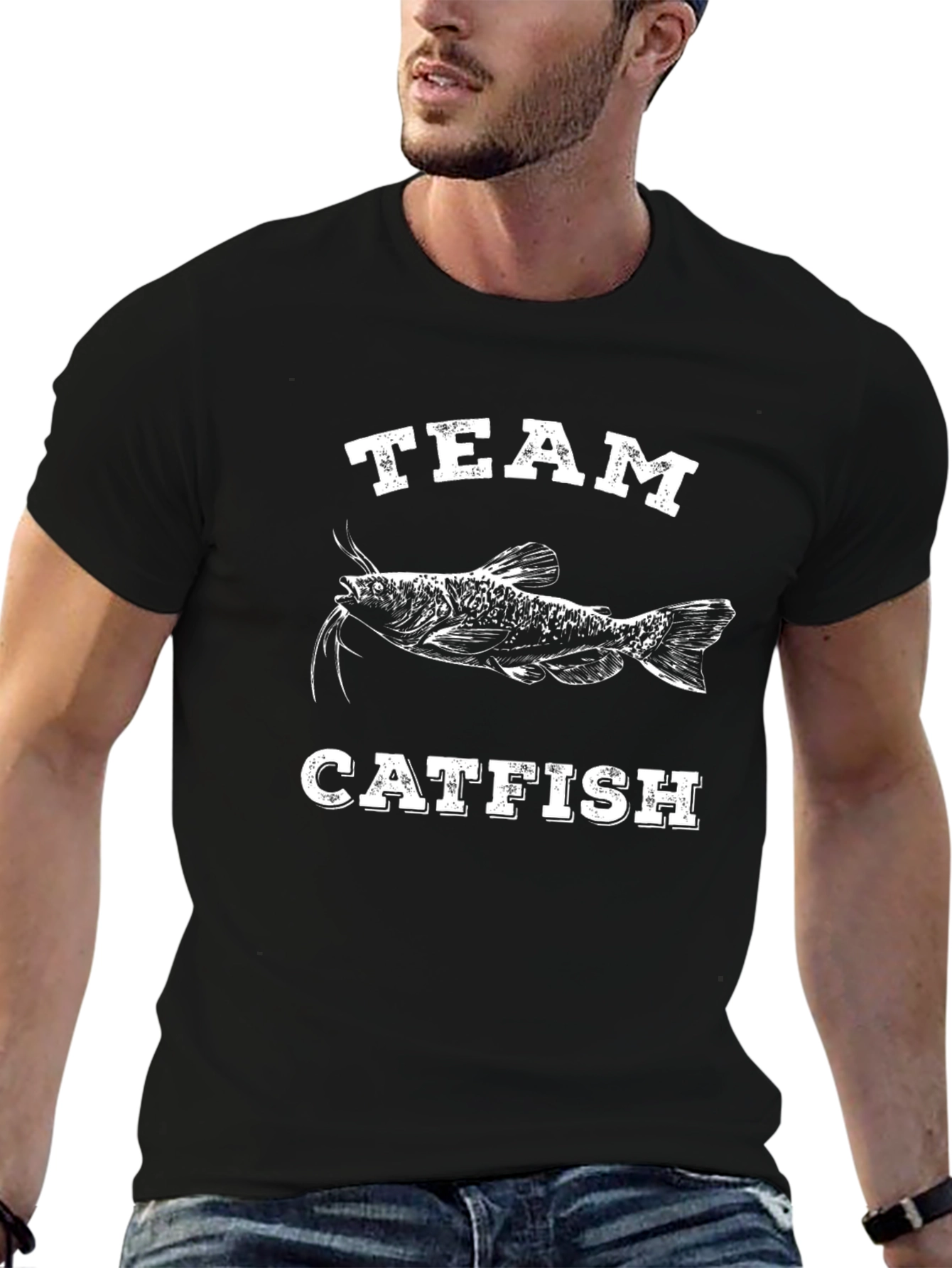 Team Catfish T-Shirt - Black Fishing Tee