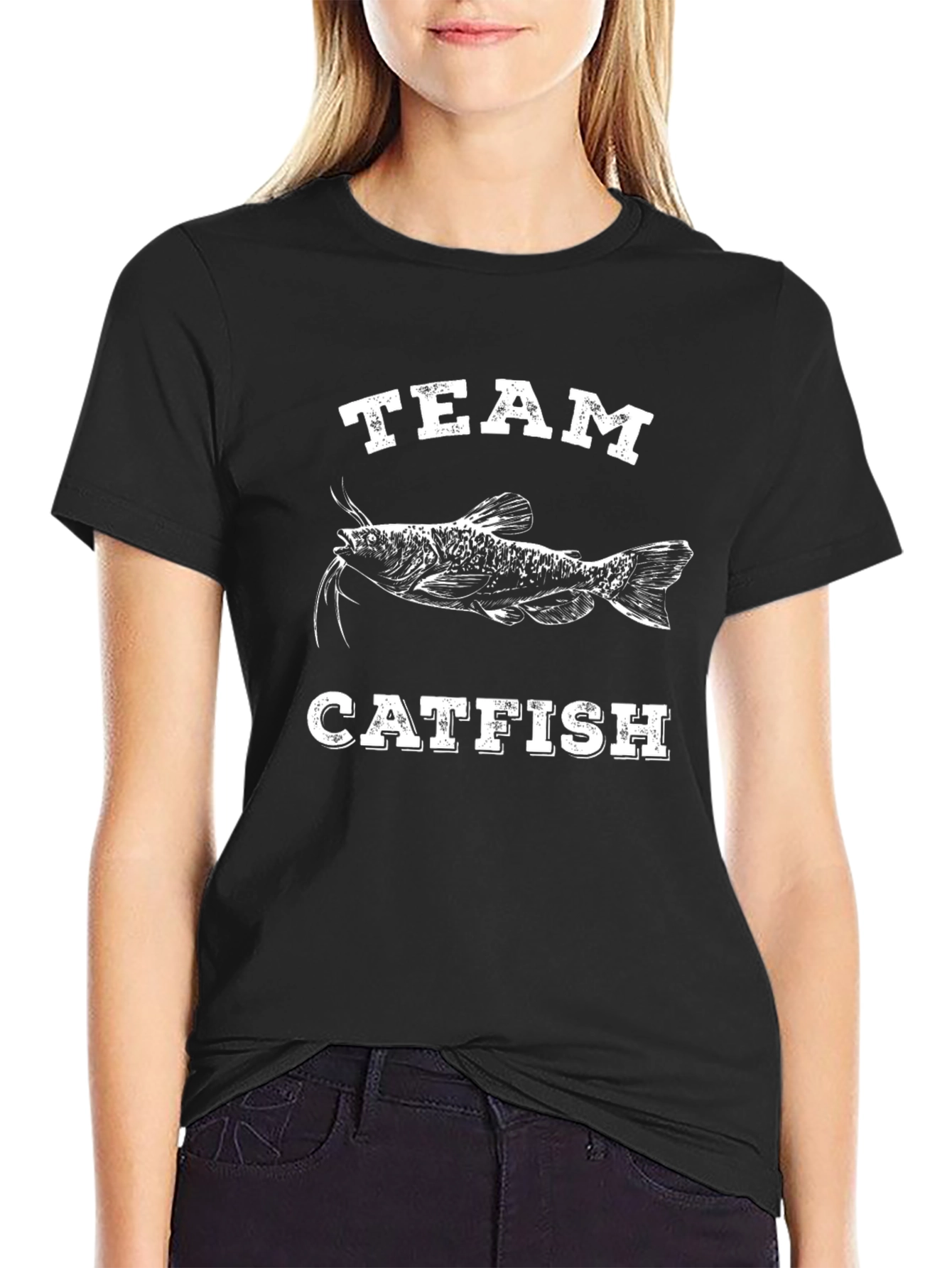 Team Catfish T-Shirt - Black Fishing Tee