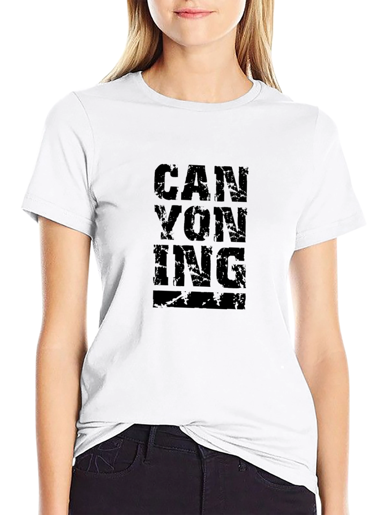 Canyoning Black T-Shirt Adventure Sportswear