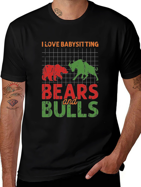 Babysitting Bears and Bulls Graphic Tee