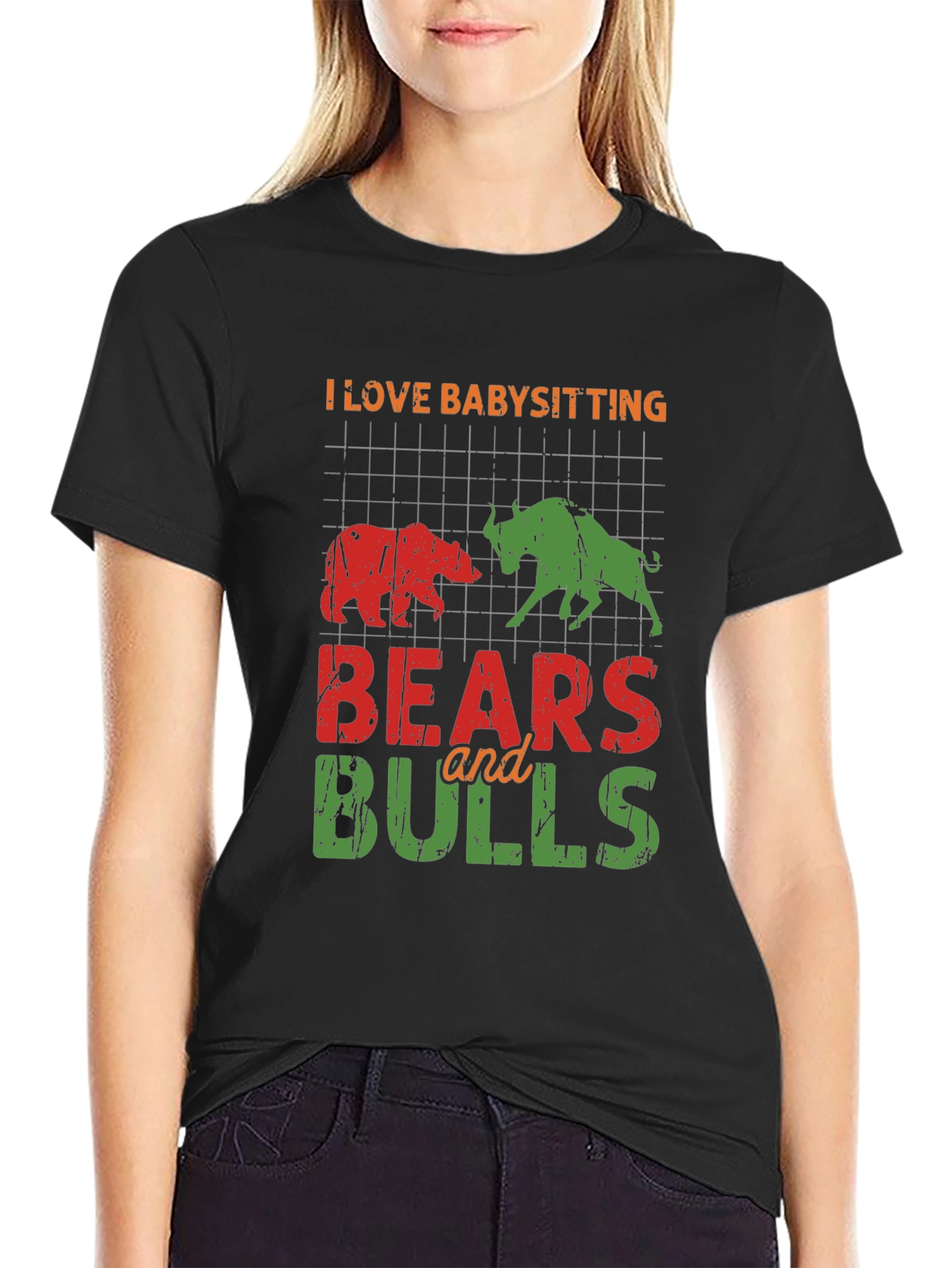 Babysitting Bears and Bulls Graphic Tee