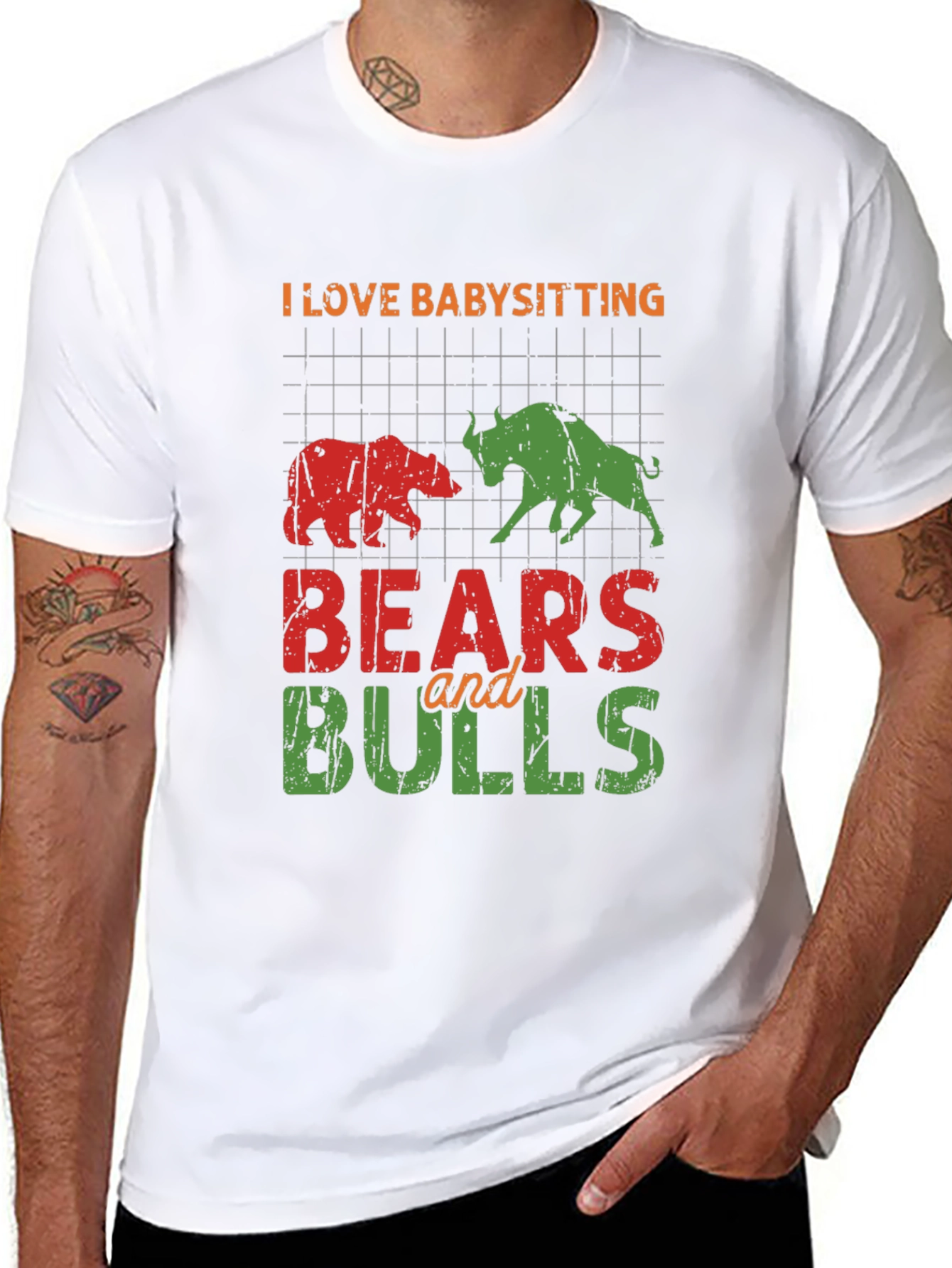 Babysitting Bears and Bulls Graphic Tee