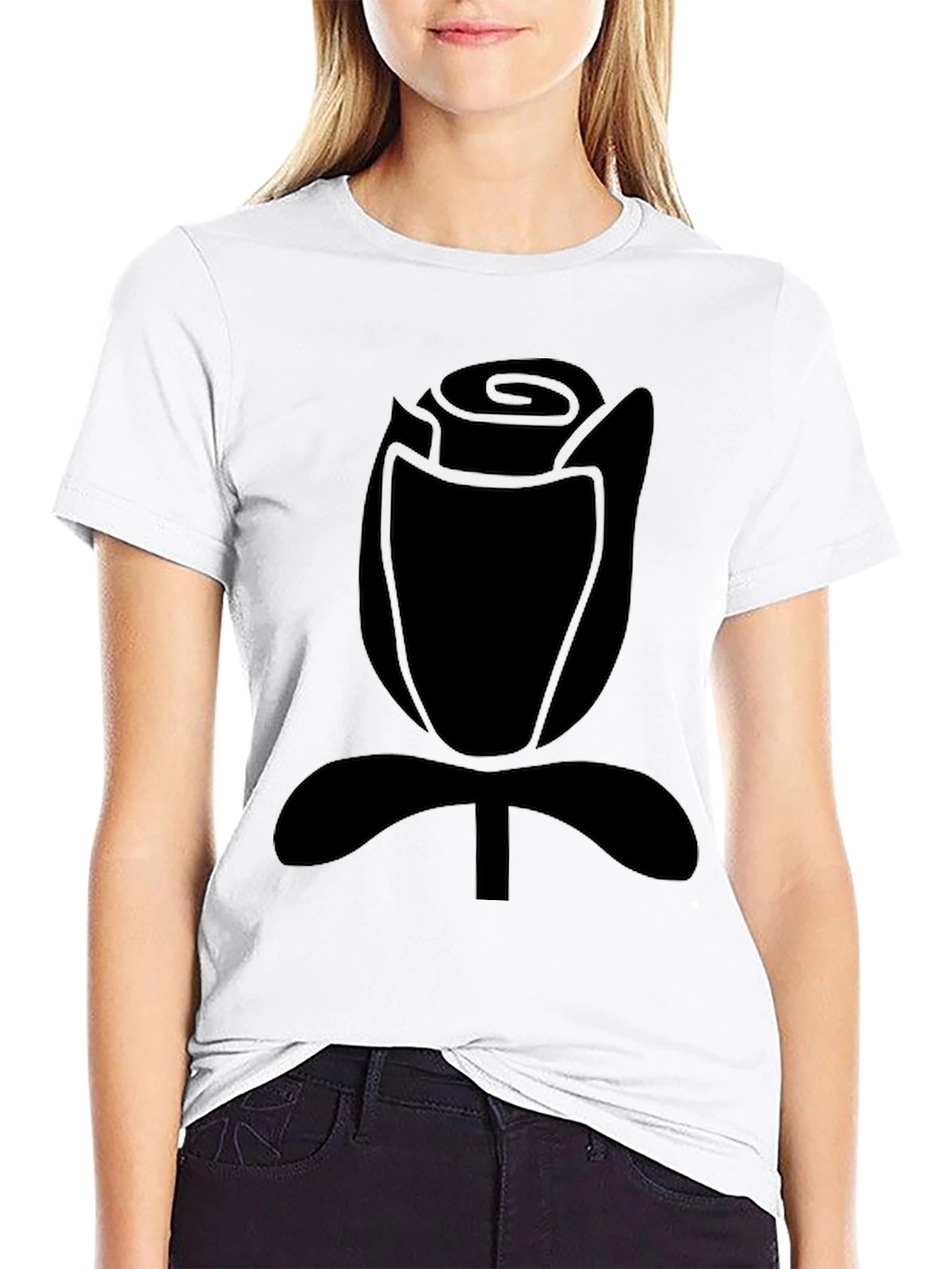 Black Rose Graphic Tee - Stylish & Comfortable