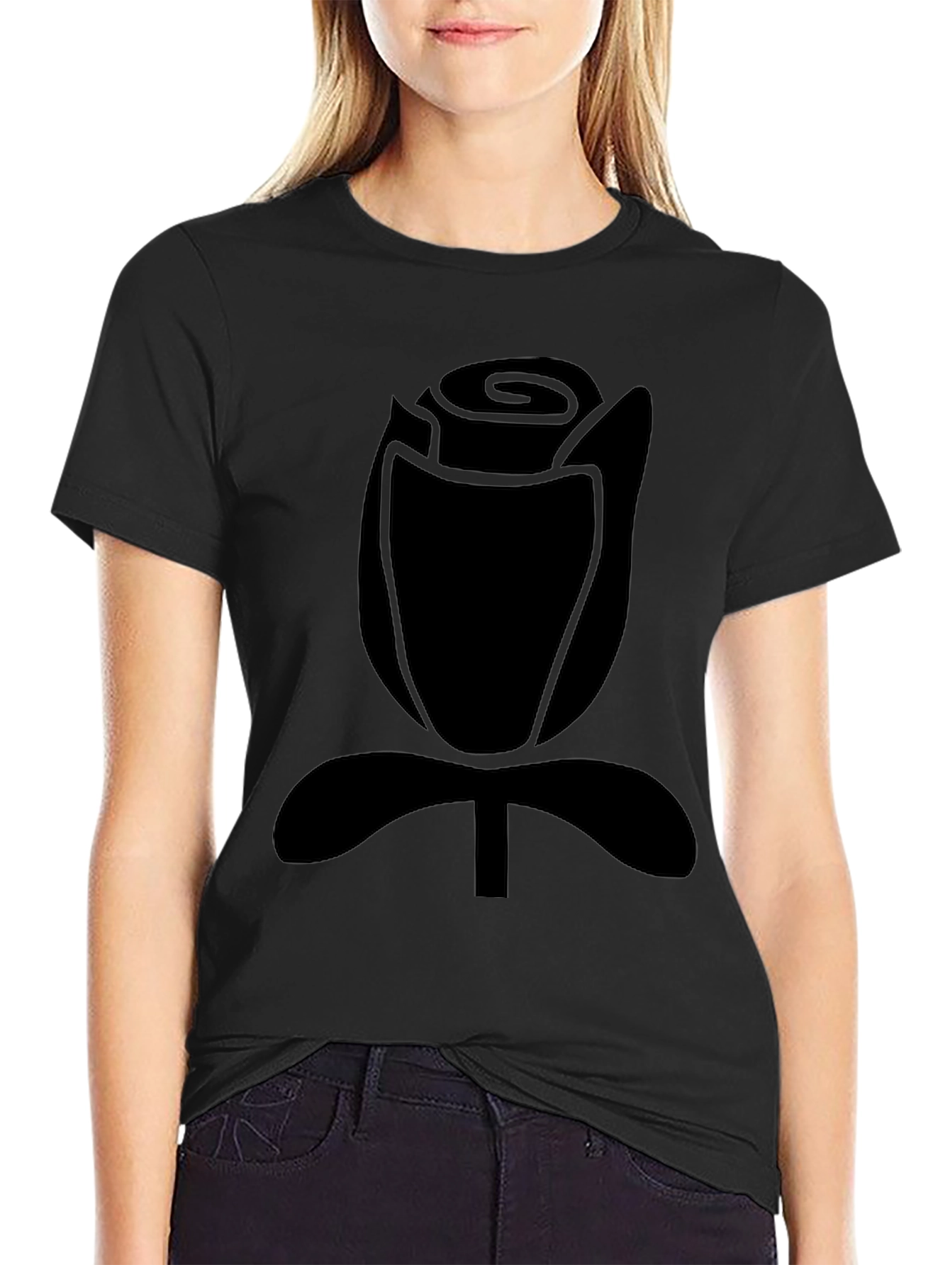 Black Rose Graphic Tee - Stylish & Comfortable