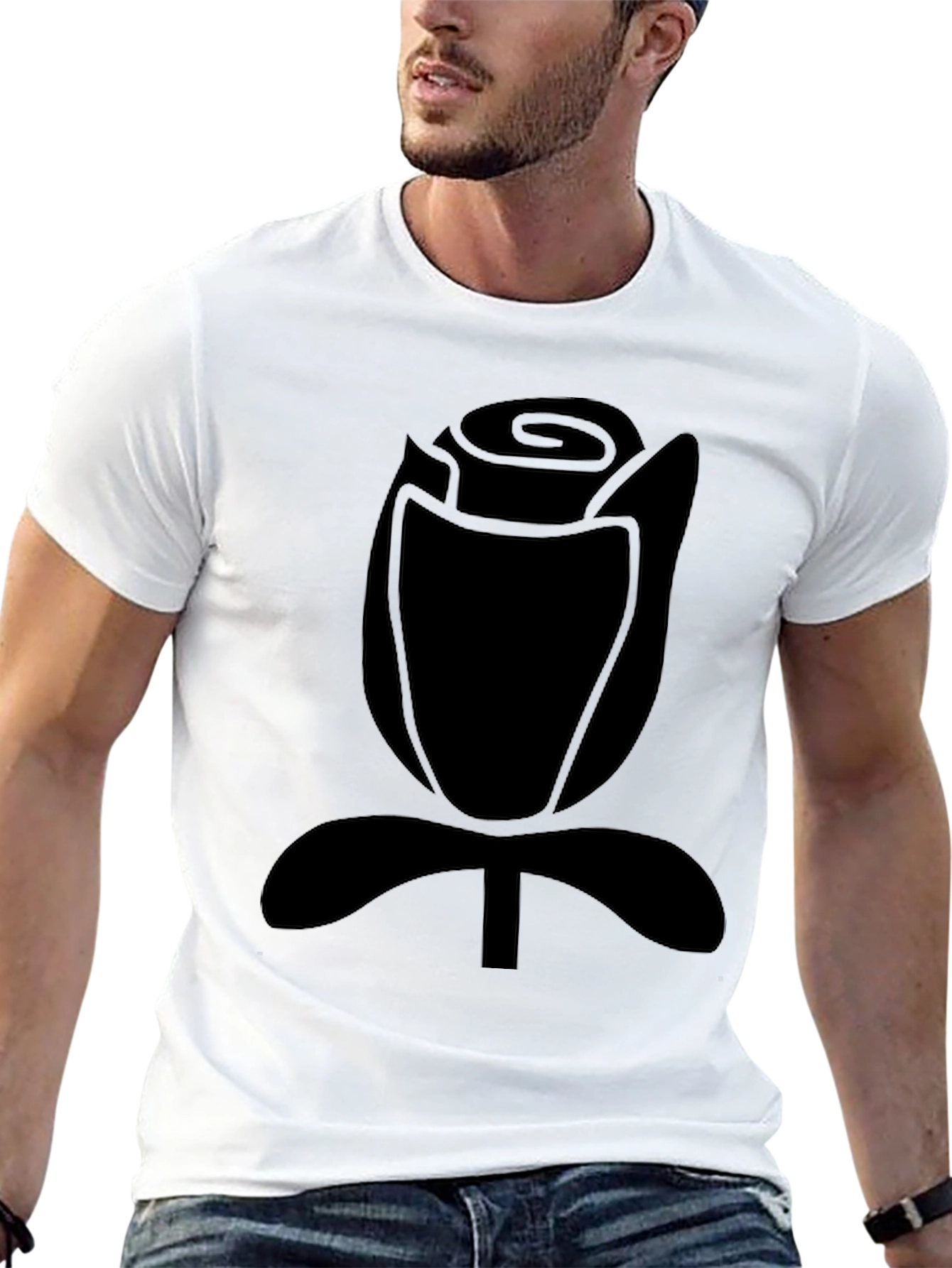 Black Rose Graphic Tee - Stylish & Comfortable