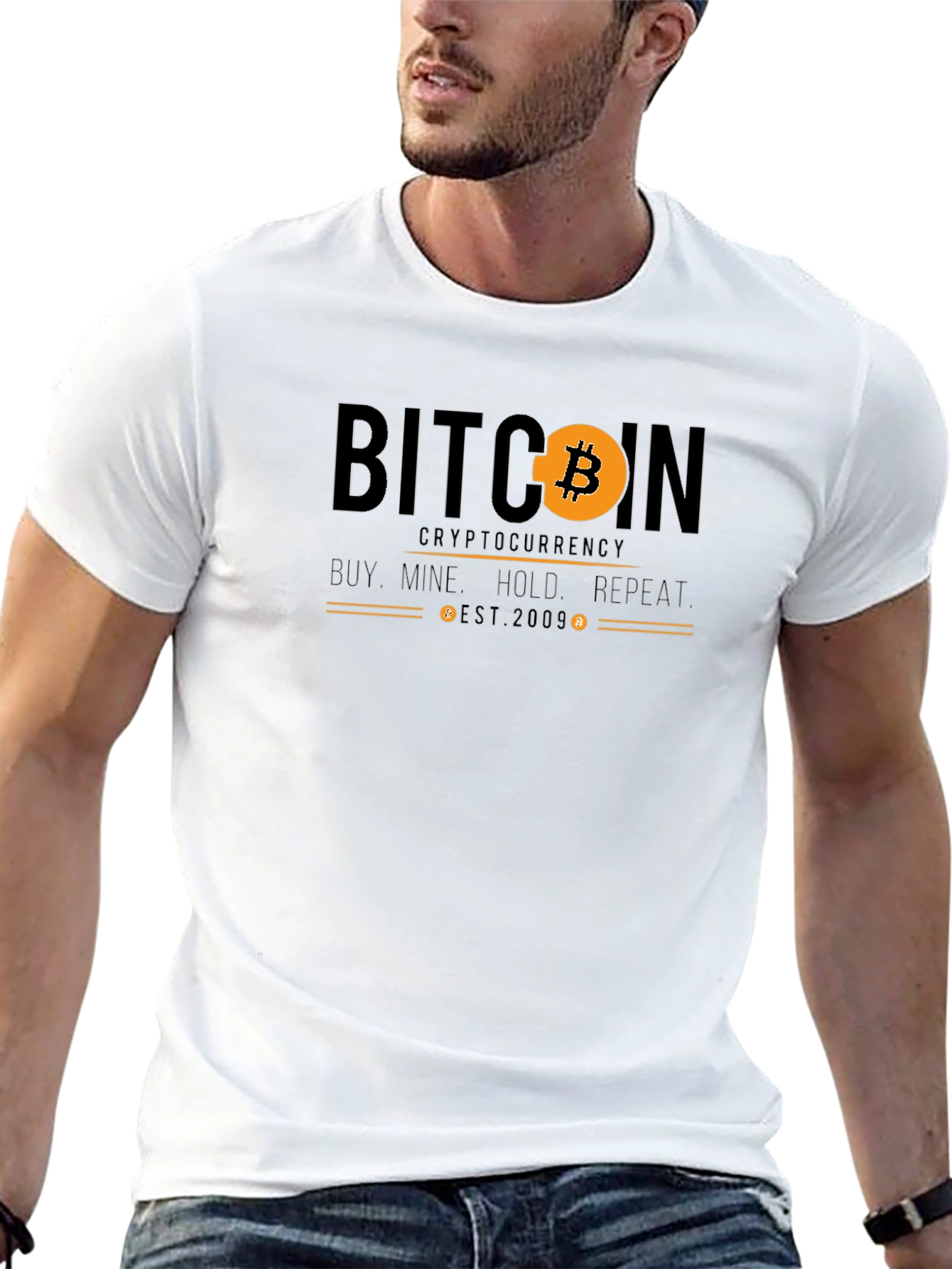 Bitcoin Cryptocurrency Graphic T-Shirt