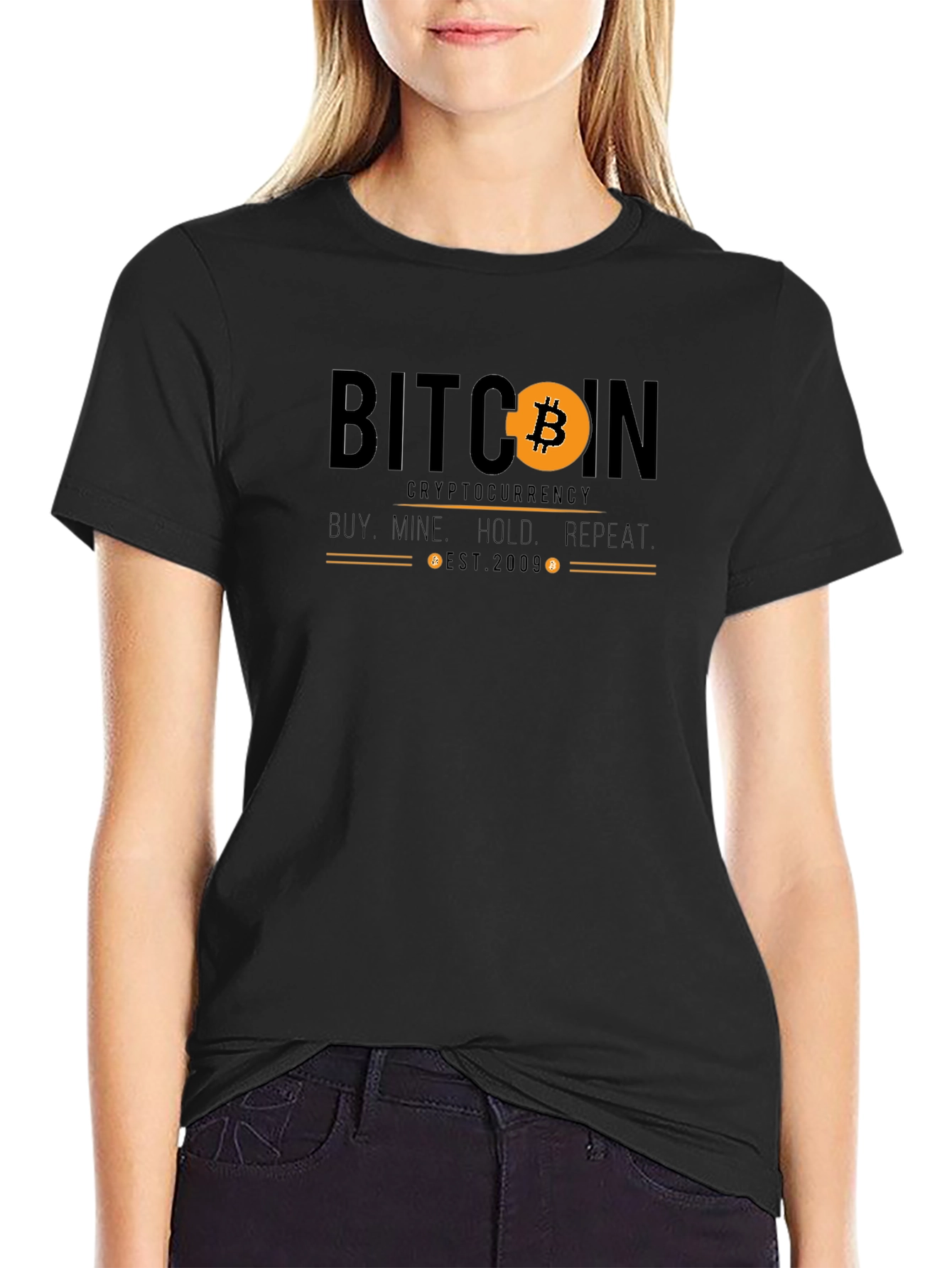 Bitcoin Cryptocurrency Graphic T-Shirt