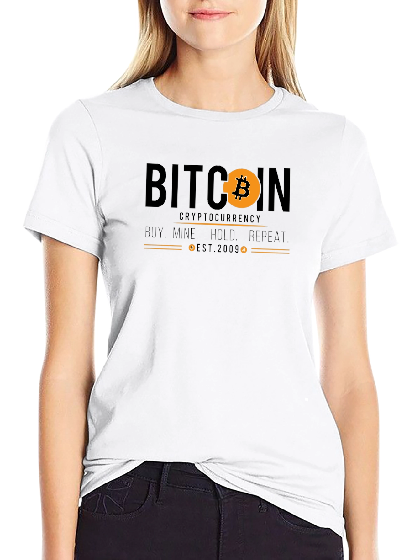 Bitcoin Cryptocurrency Graphic T-Shirt