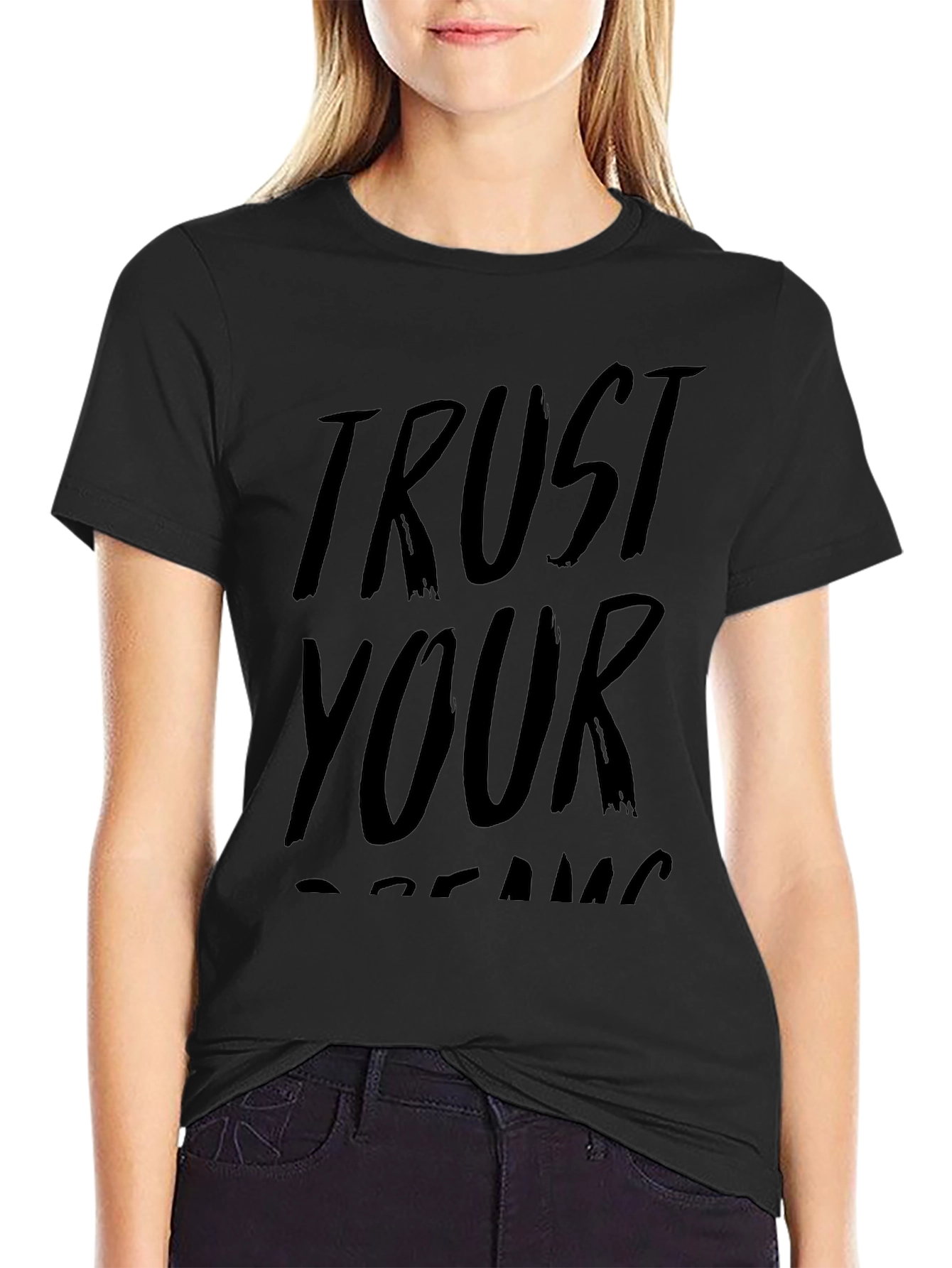 Trust Your Dreams Graphic Tee - Black