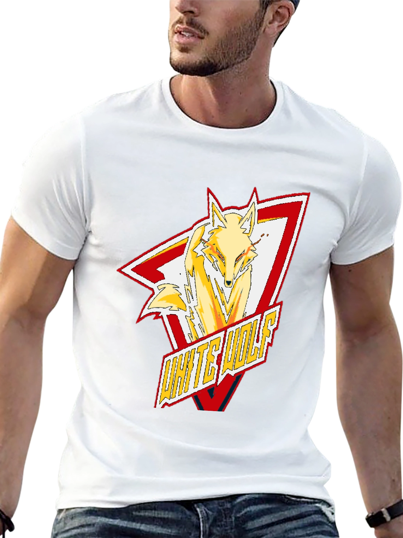 White Wolf Graphic T-Shirt - Trendy & Stylish