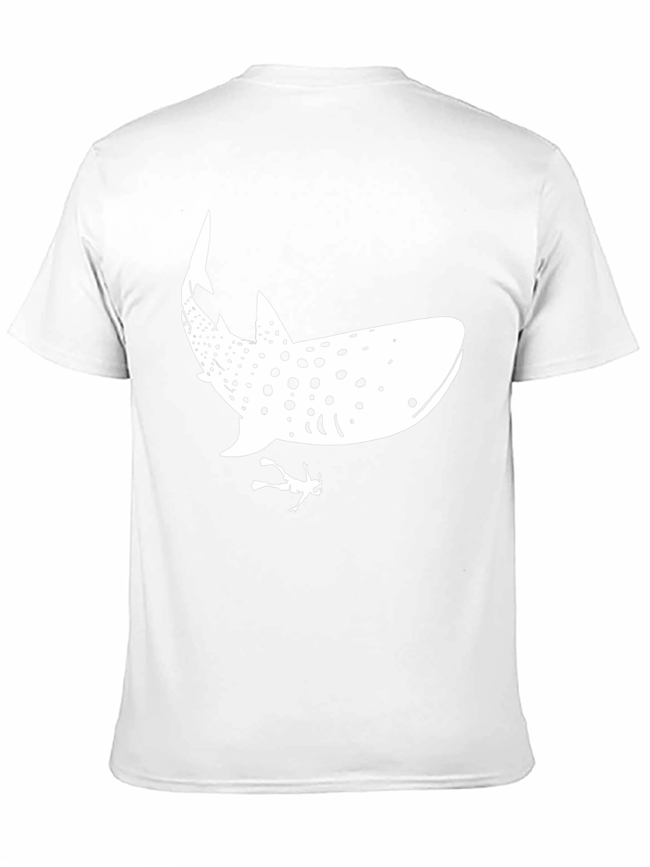 Whale Shark Diver Graphic T-Shirt - Black